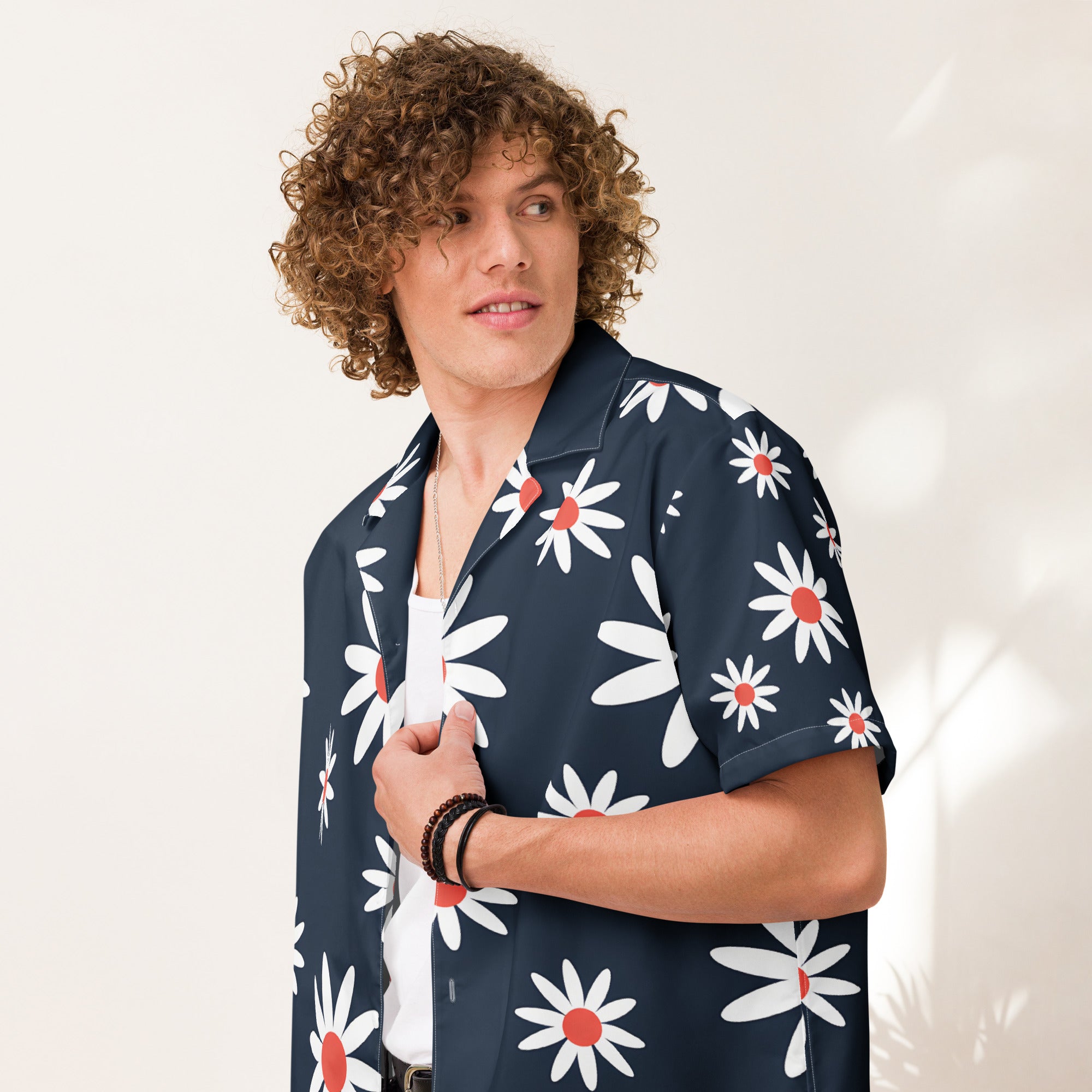 Unisex Button Shirt button shirt AwRans Clothing all-over-print-unisex-button-shirt-white-front-67c4f6e057a53