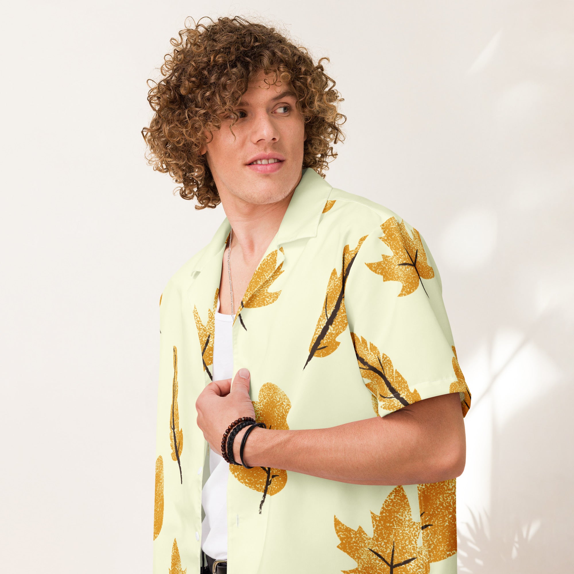 Unisex Button Shirt button shirt AwRans Clothing all-over-print-unisex-button-shirt-white-front-67c4f75308059