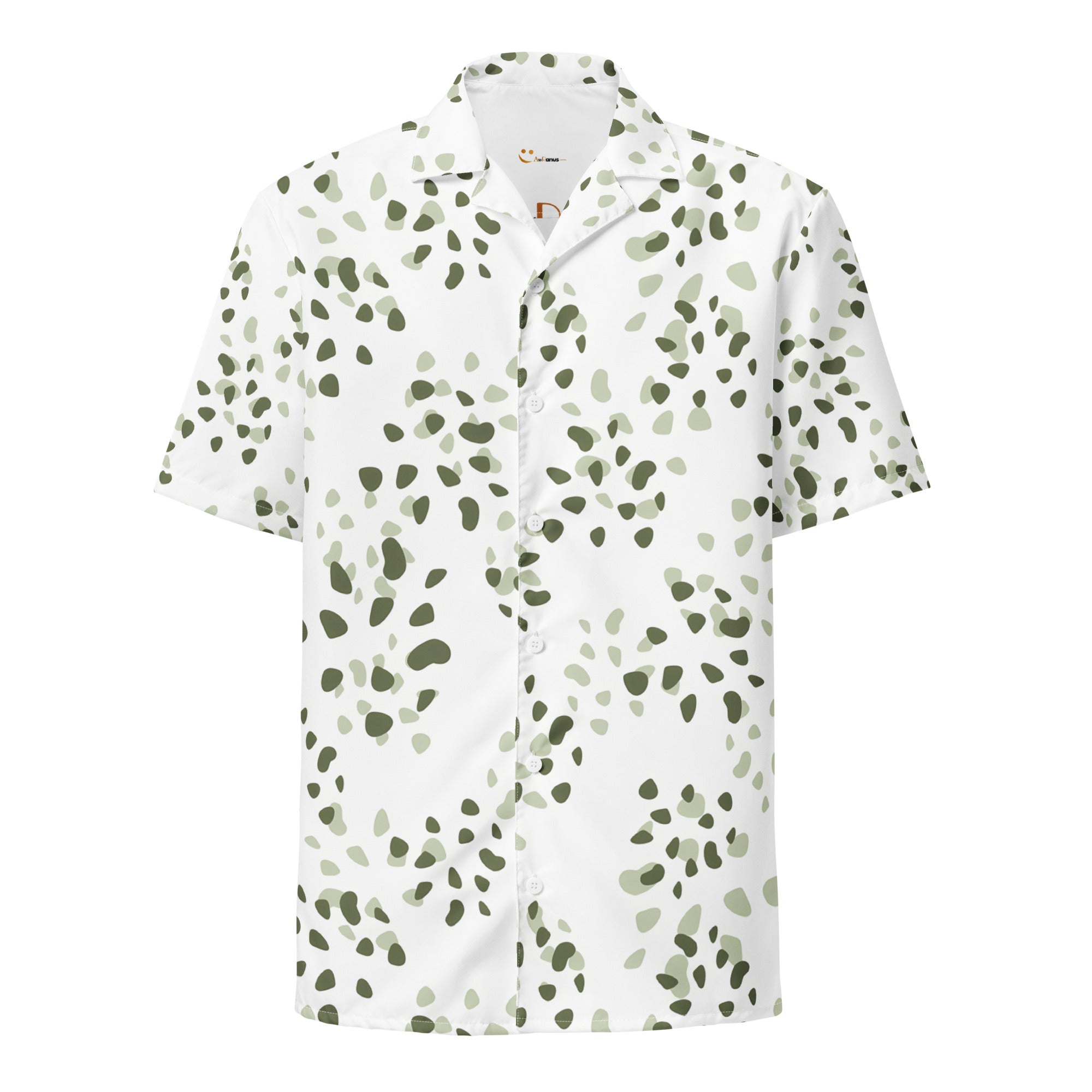 Unisex Button Shirt button shirt AwRans Clothing all-over-print-unisex-button-shirt-white-front-67c4f7914265e