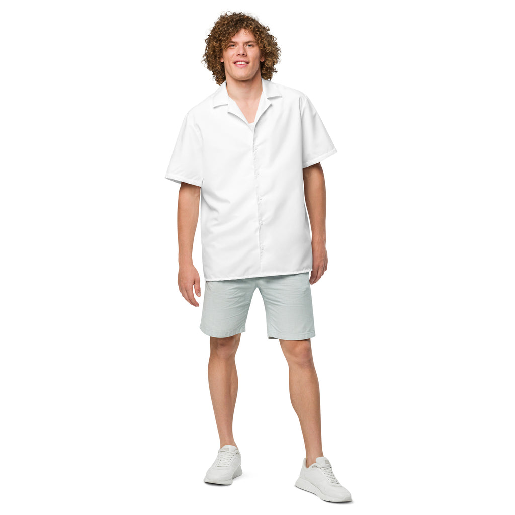 Unisex Button Shirt - White button shirt AwRans Clothing all-over-print-unisex-button-shirt-white-front-67c4f7c6b9e04
