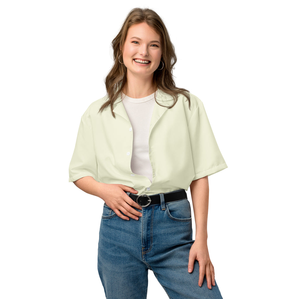 Unisex Button Shirt - Beige 6XL button shirt AwRans Clothing all-over-print-unisex-button-shirt-white-front-67c4f80455dea