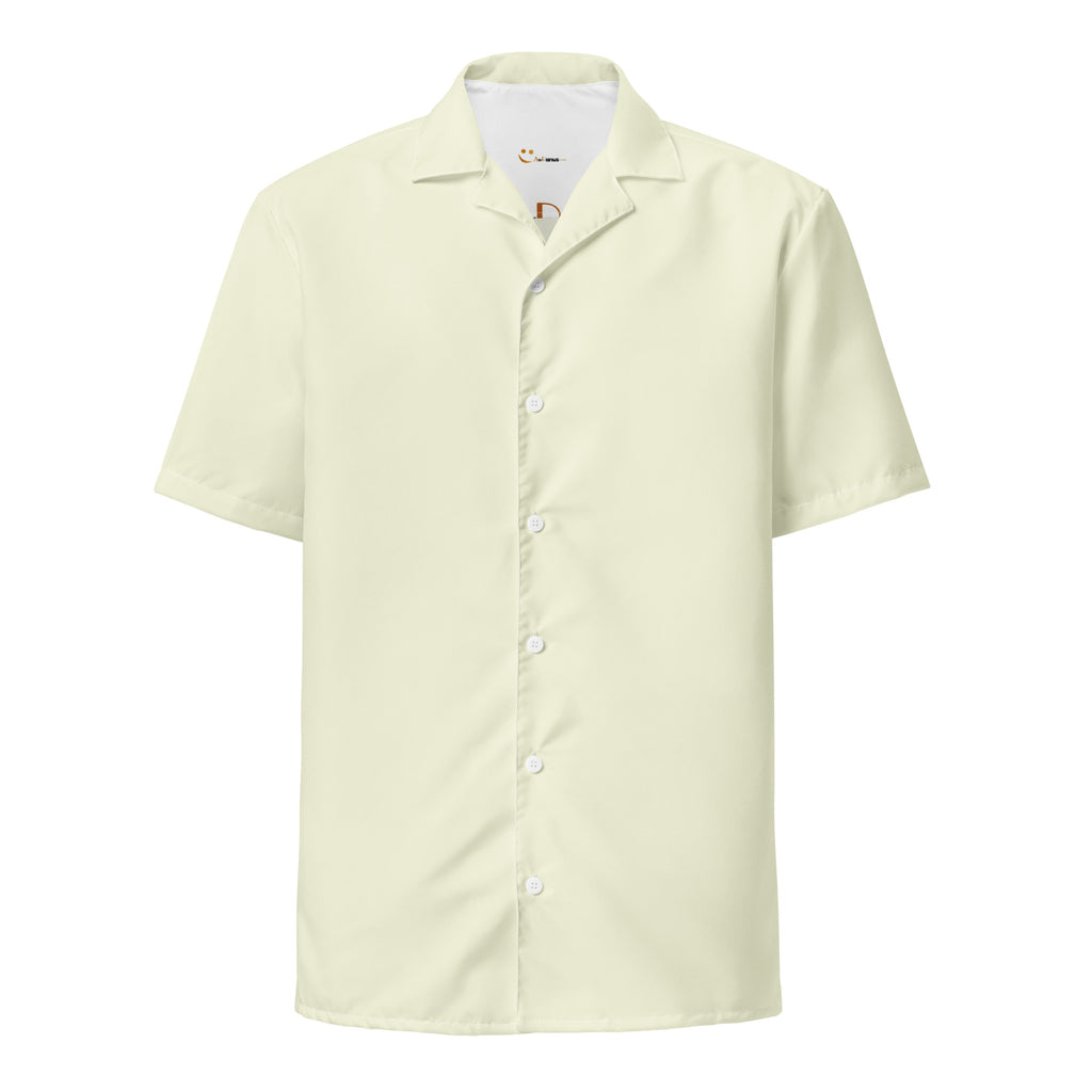 Unisex Button Shirt - Beige button shirt AwRans Clothing all-over-print-unisex-button-shirt-white-front-67c4f80456a4d