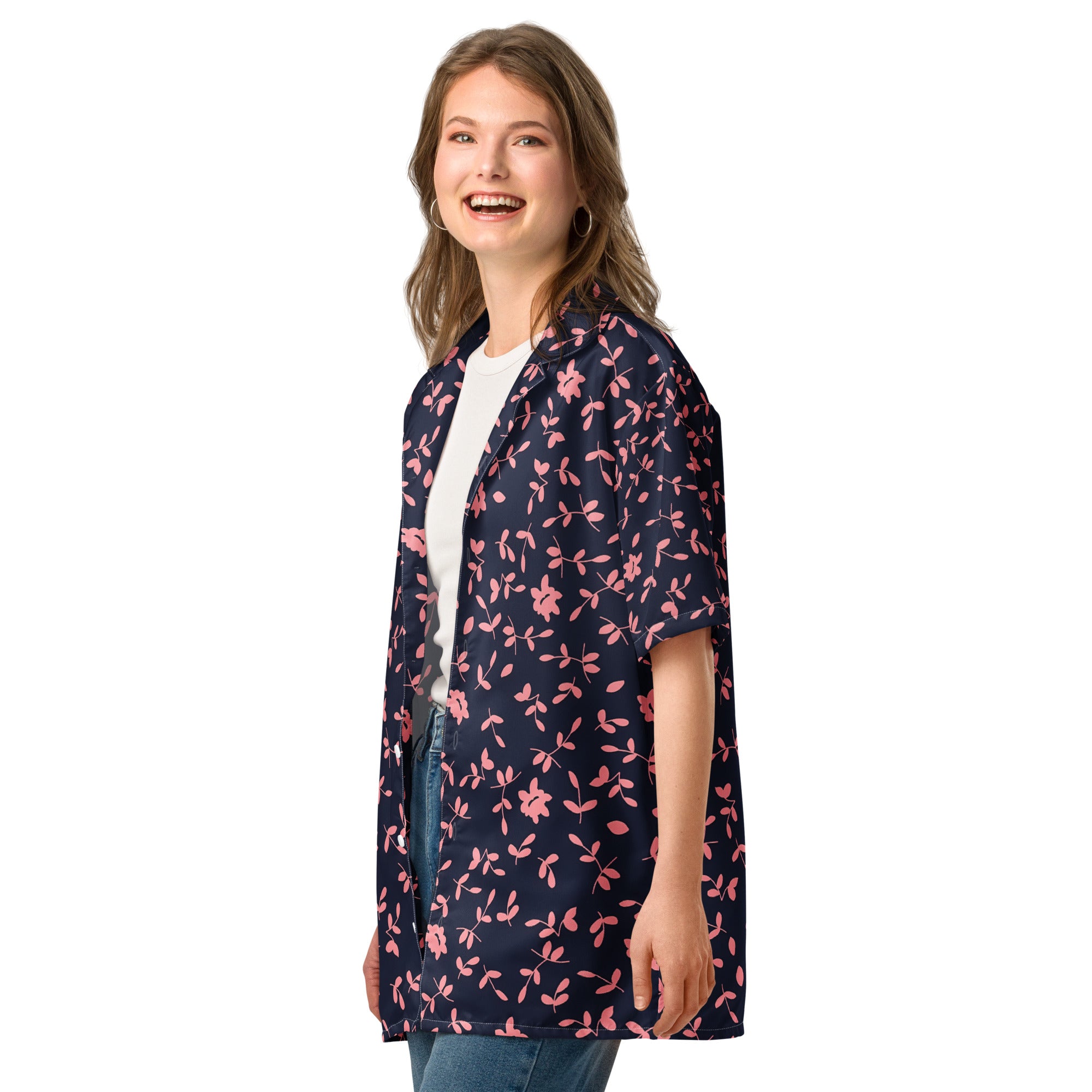 Unisex Button Shirt button shirt AwRans Clothing all-over-print-unisex-button-shirt-white-left-front-67c4f59b940ae