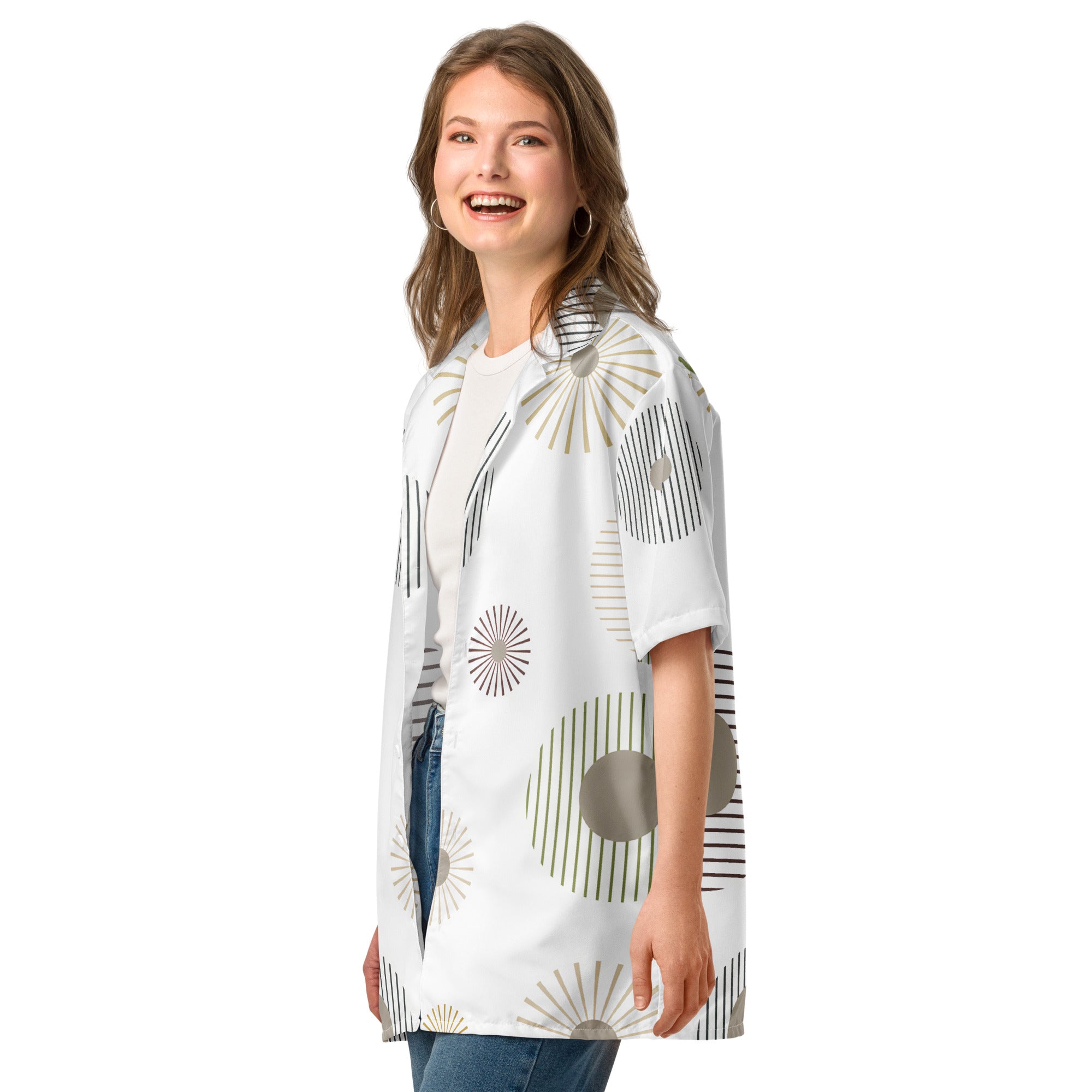 Unisex Button Shirt button shirt AwRans Clothing all-over-print-unisex-button-shirt-white-left-front-67c4f61dc9ba9
