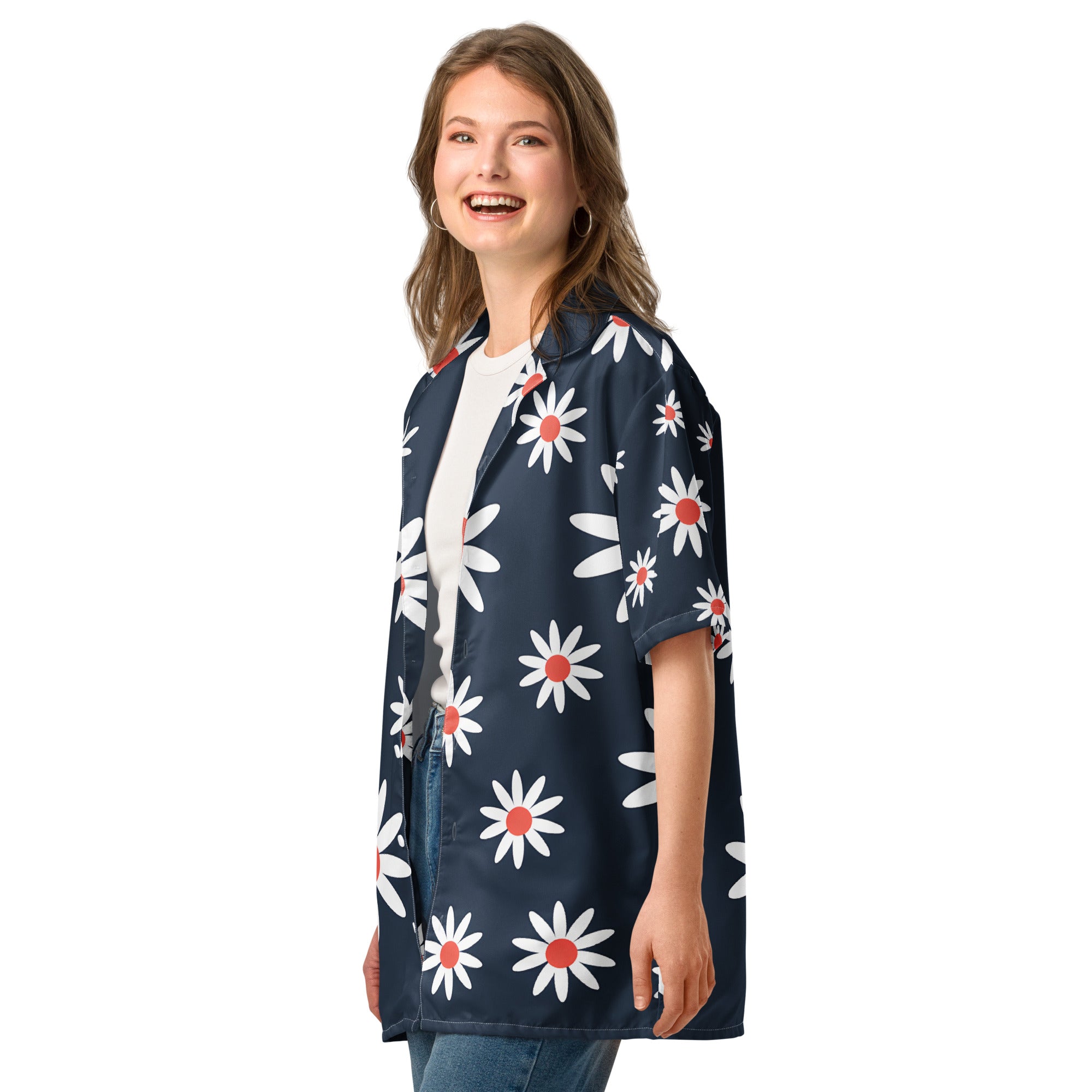Unisex Button Shirt button shirt AwRans Clothing all-over-print-unisex-button-shirt-white-left-front-67c4f6e057b42