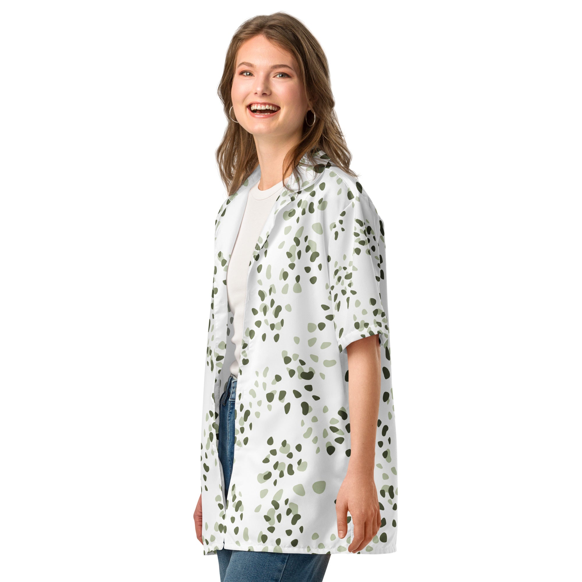 Unisex Button Shirt button shirt AwRans Clothing all-over-print-unisex-button-shirt-white-left-front-67c4f79143219