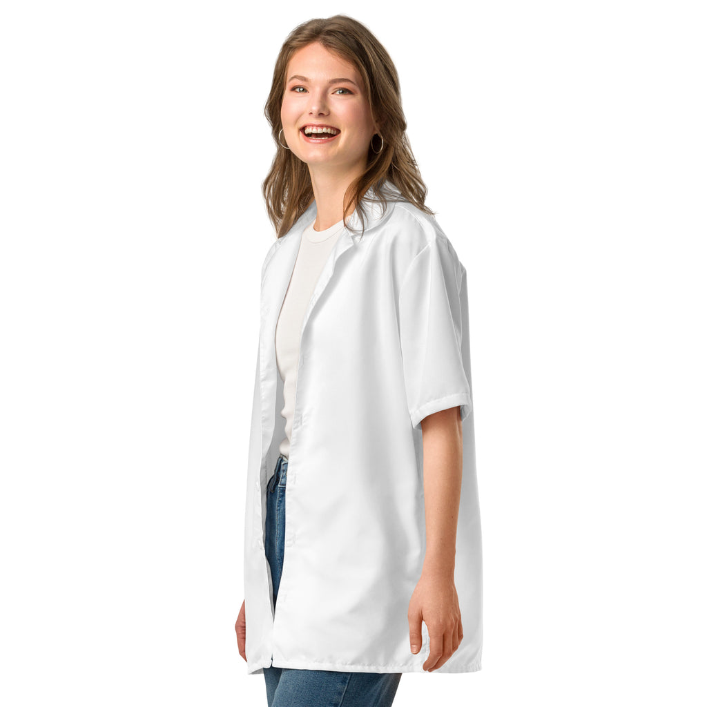 Unisex Button Shirt - White button shirt AwRans Clothing all-over-print-unisex-button-shirt-white-left-front-67c4f7c6b9ffd