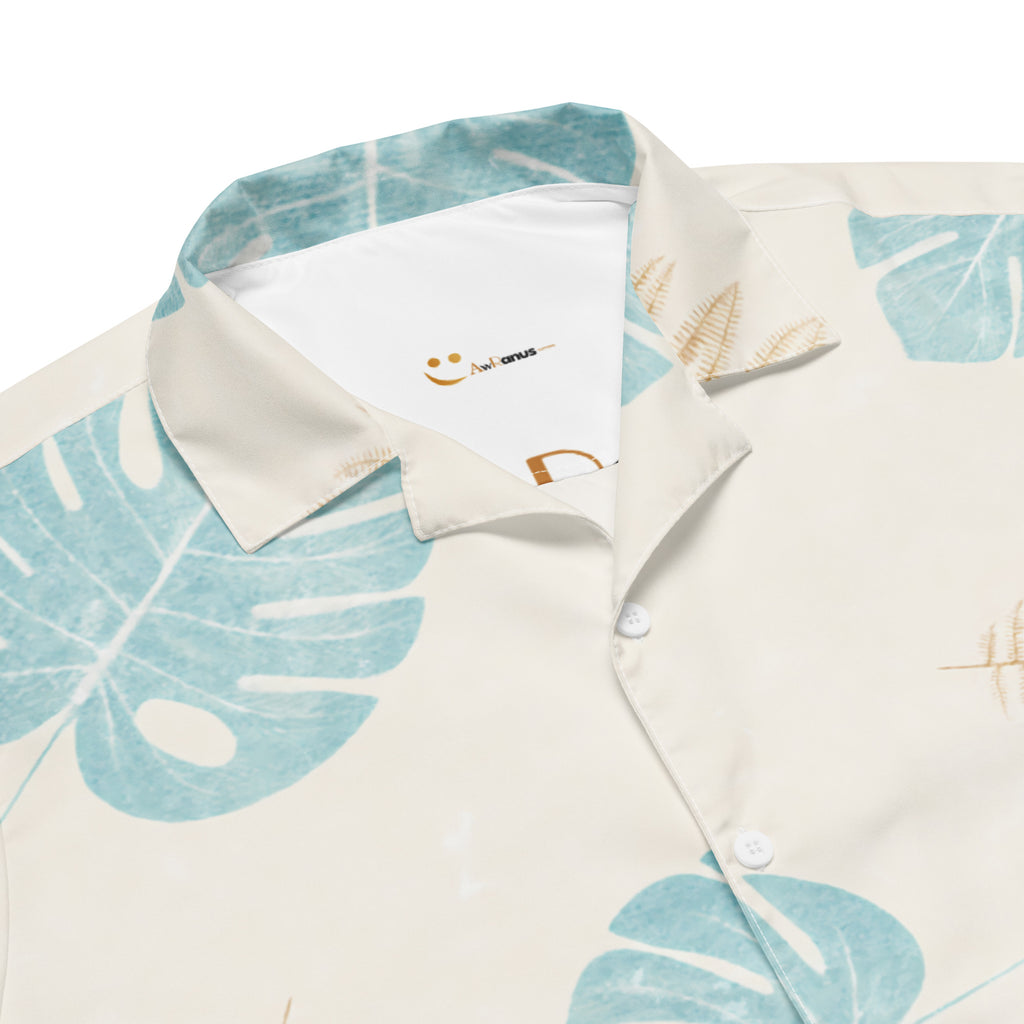 Unisex Button Shirt button shirt AwRans Clothing all-over-print-unisex-button-shirt-white-product-details-67c4f3c91ab35