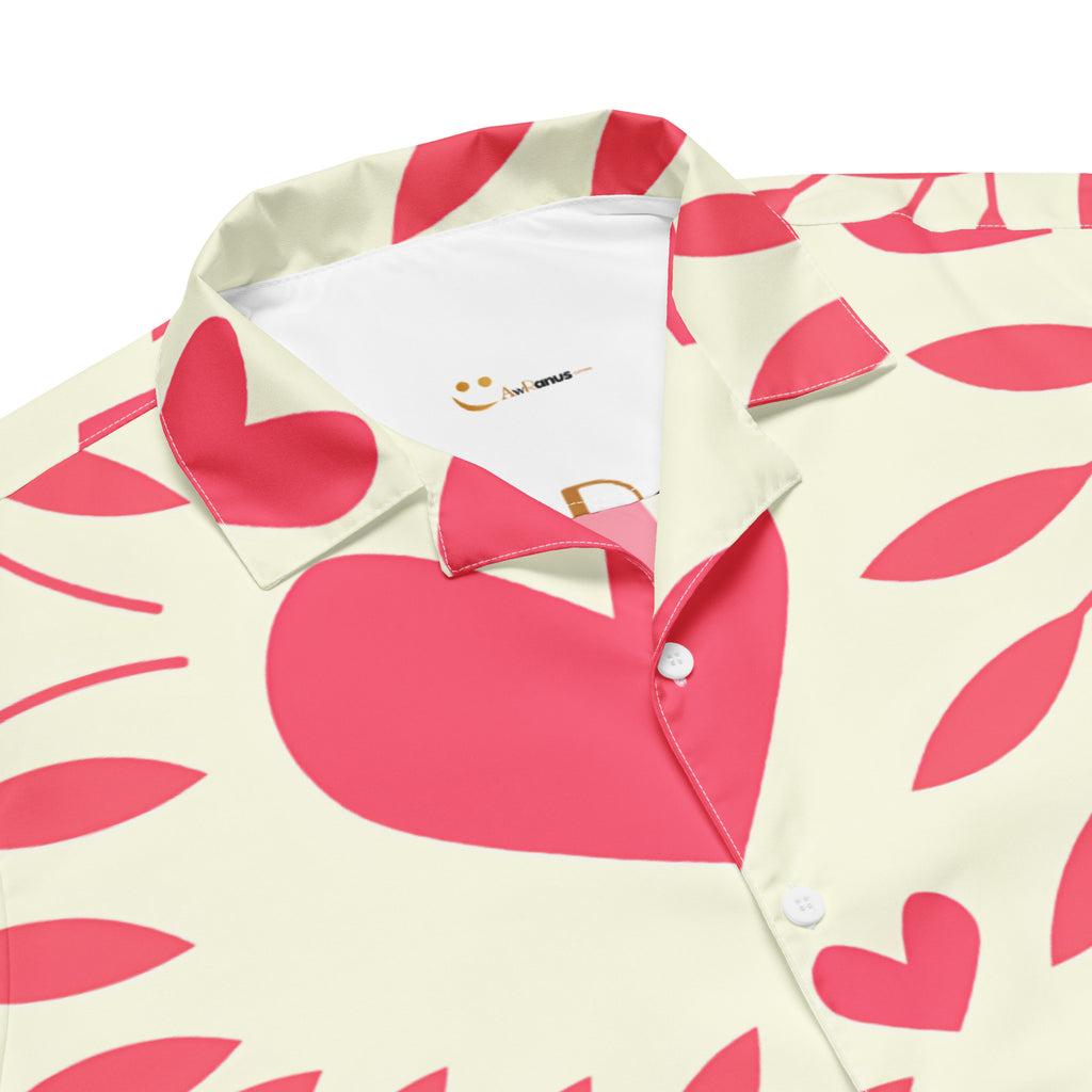 Unisex Button Shirt button shirt AwRans Clothing all-over-print-unisex-button-shirt-white-product-details-67c4f495ec675