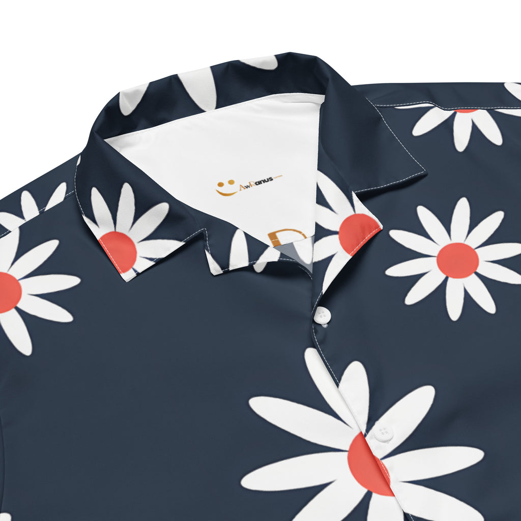 Unisex Button Shirt button shirt AwRans Clothing all-over-print-unisex-button-shirt-white-product-details-67c4f6e057886