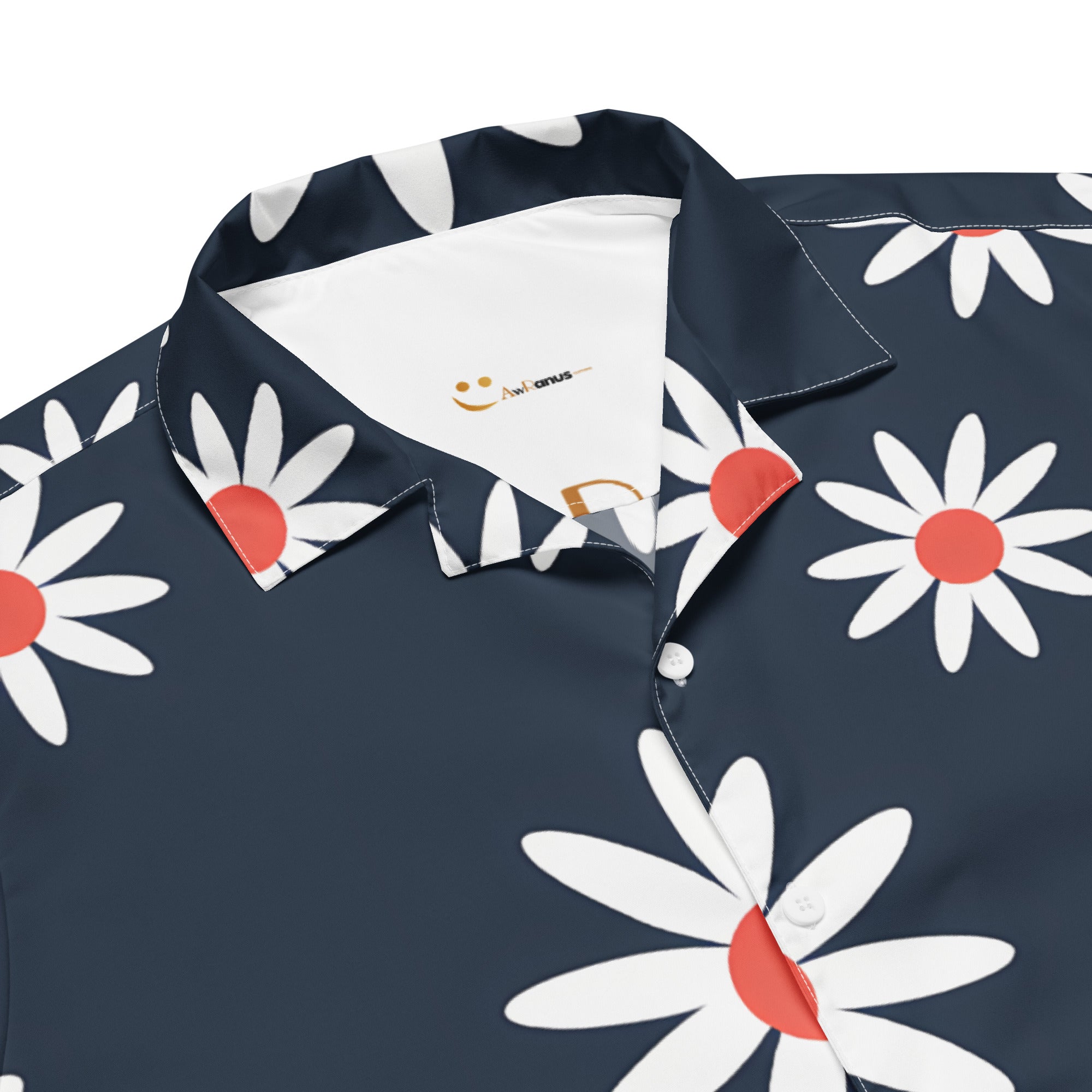 Unisex Button Shirt button shirt AwRans Clothing all-over-print-unisex-button-shirt-white-product-details-67c4f6e057886