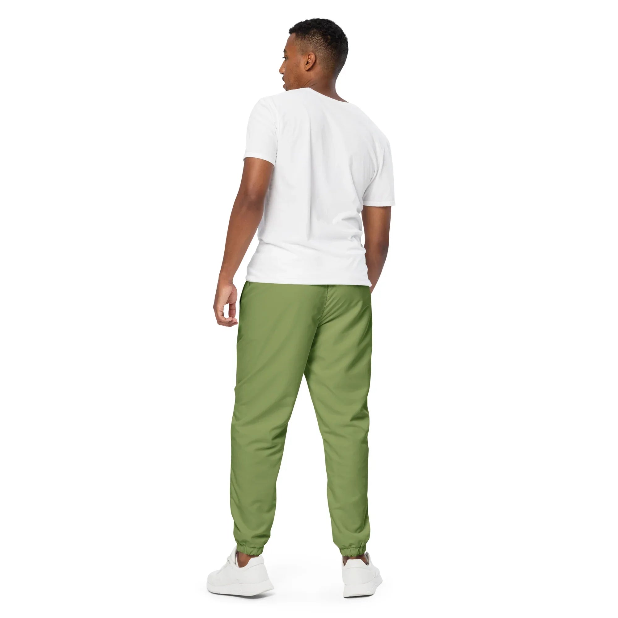 Unisex Track Pants Sage-Green Track Pants AwRans Clothing all-over-print-unisex-track-pants-black-back-6790e95ce283e