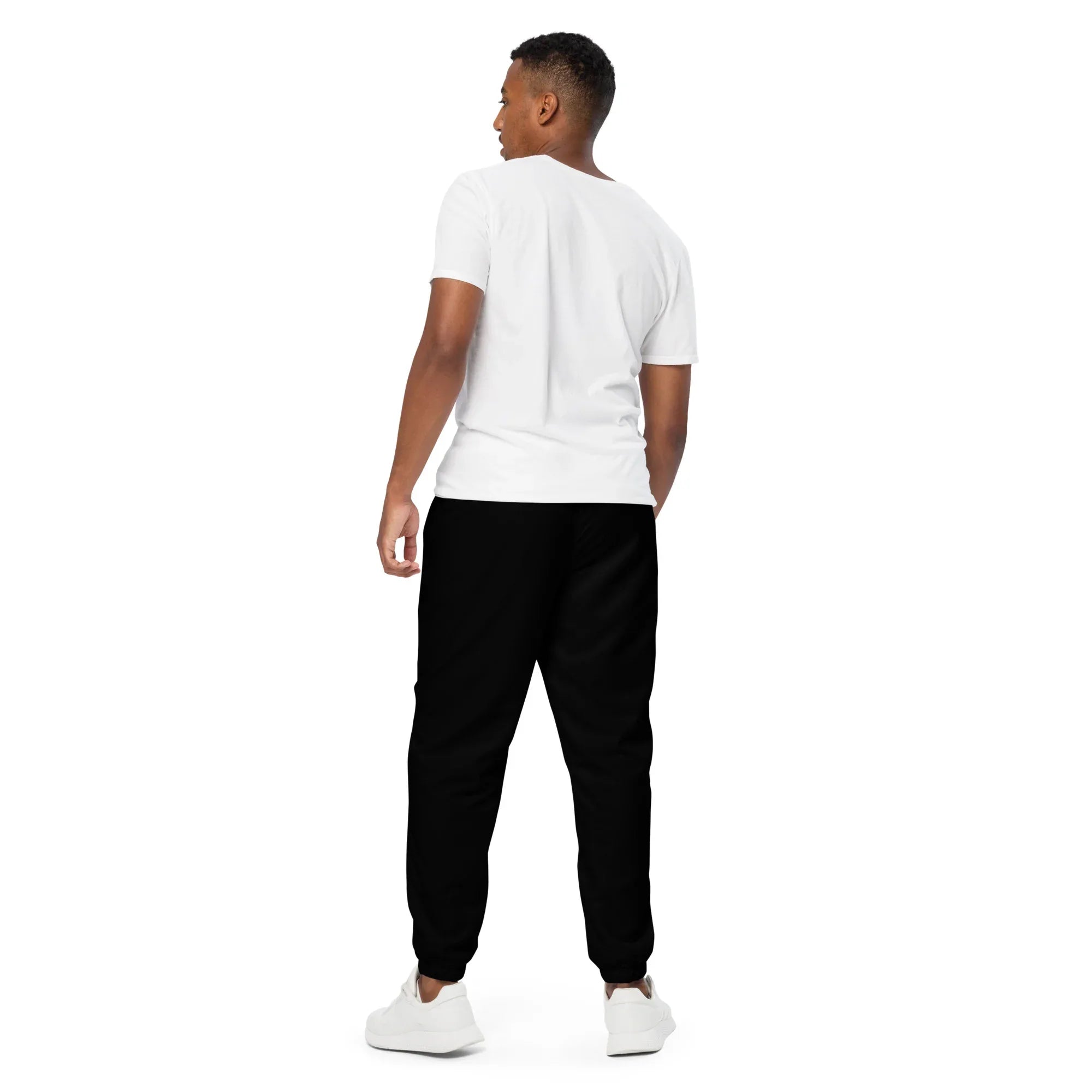 Unisex Track Pants BLACK Track Pants AwRans Clothing all-over-print-unisex-track-pants-black-back-6790eb294d27f
