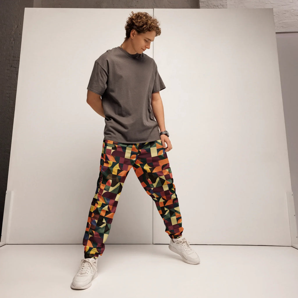 Unisex | Track Pants Track Pants AwRans Clothing all-over-print-unisex-track-pants-black-front-675235e077835