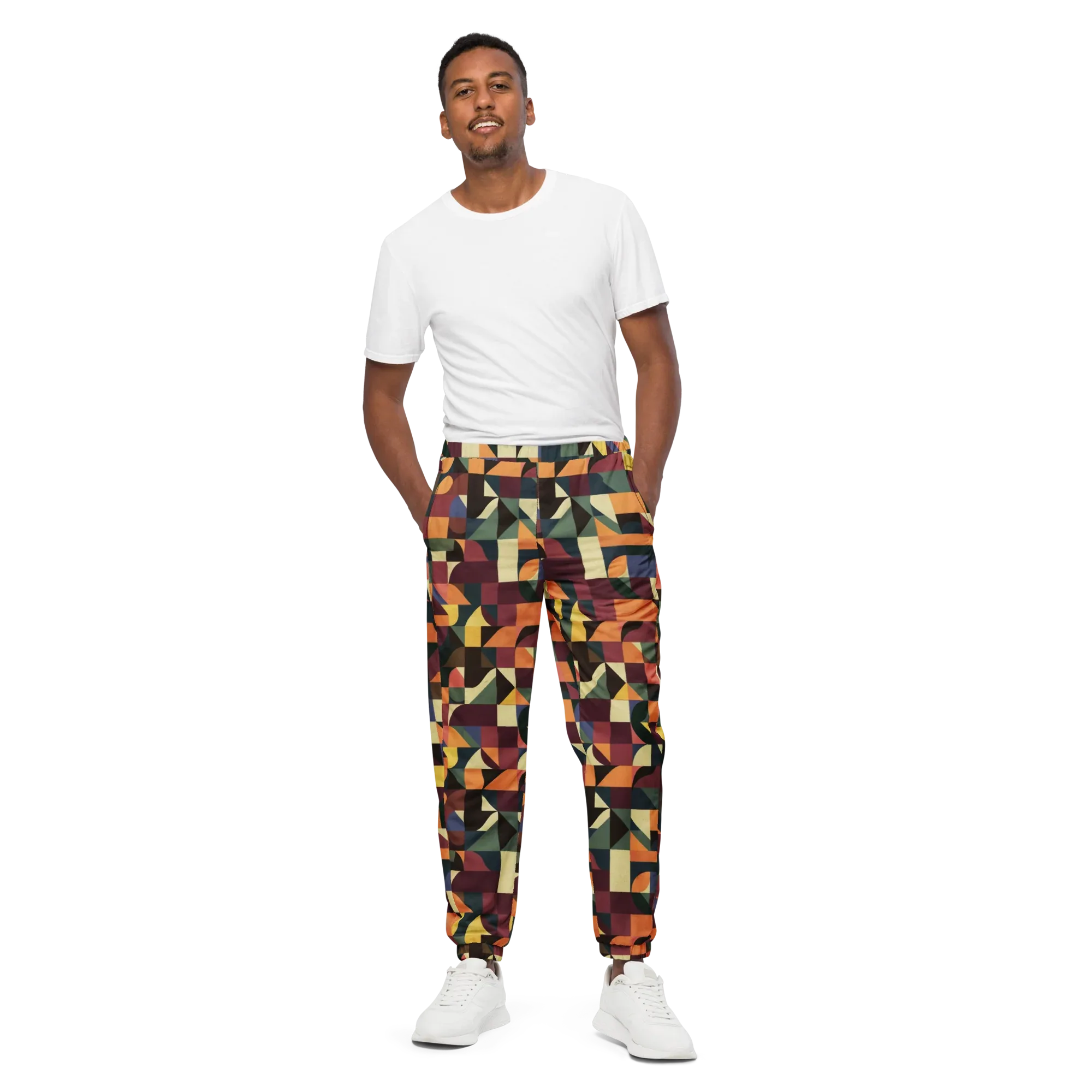 Unisex | Track Pants Track Pants AwRans Clothing all-over-print-unisex-track-pants-black-front-675235e077bee
