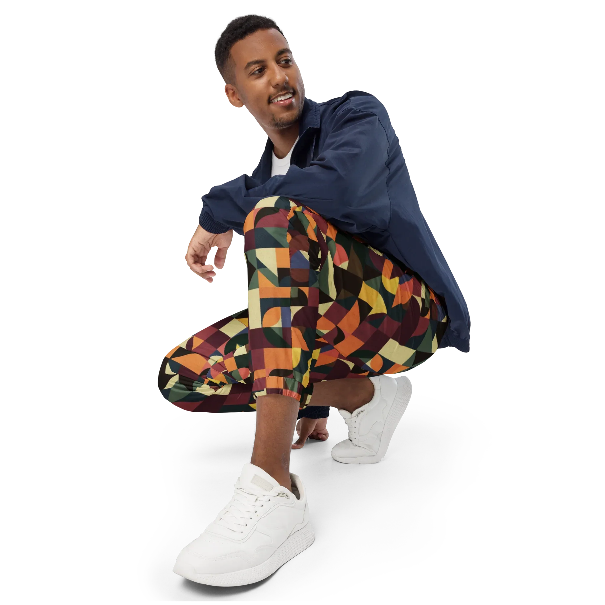 Unisex | Track Pants Track Pants AwRans Clothing all-over-print-unisex-track-pants-black-front-675235e077eab