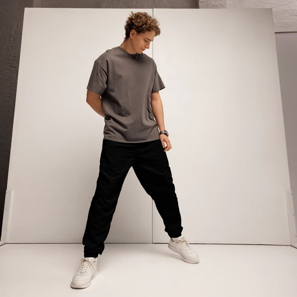 Unisex | Black Track Pants Track Pants AwRans Clothing all-over-print-unisex-track-pants-black-front-67523675ea32c