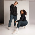 Unisex Track Pants Charcoal 3XL Track Pants AwRans Clothing all-over-print-unisex-track-pants-black-front-6790cafeeab57
