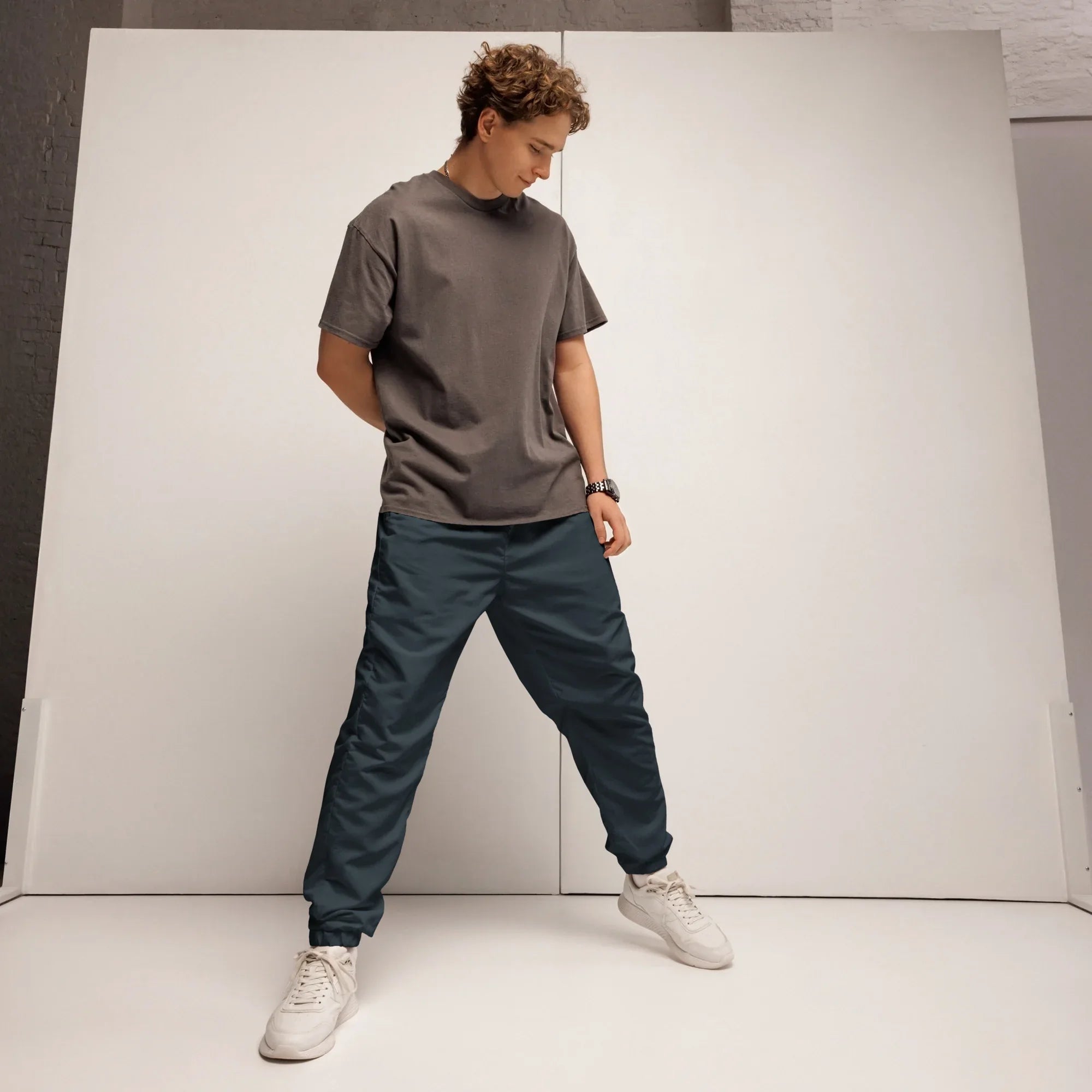 Unisex Track Pants Charcoal Track Pants AwRans Clothing all-over-print-unisex-track-pants-black-front-6790cafeebca6