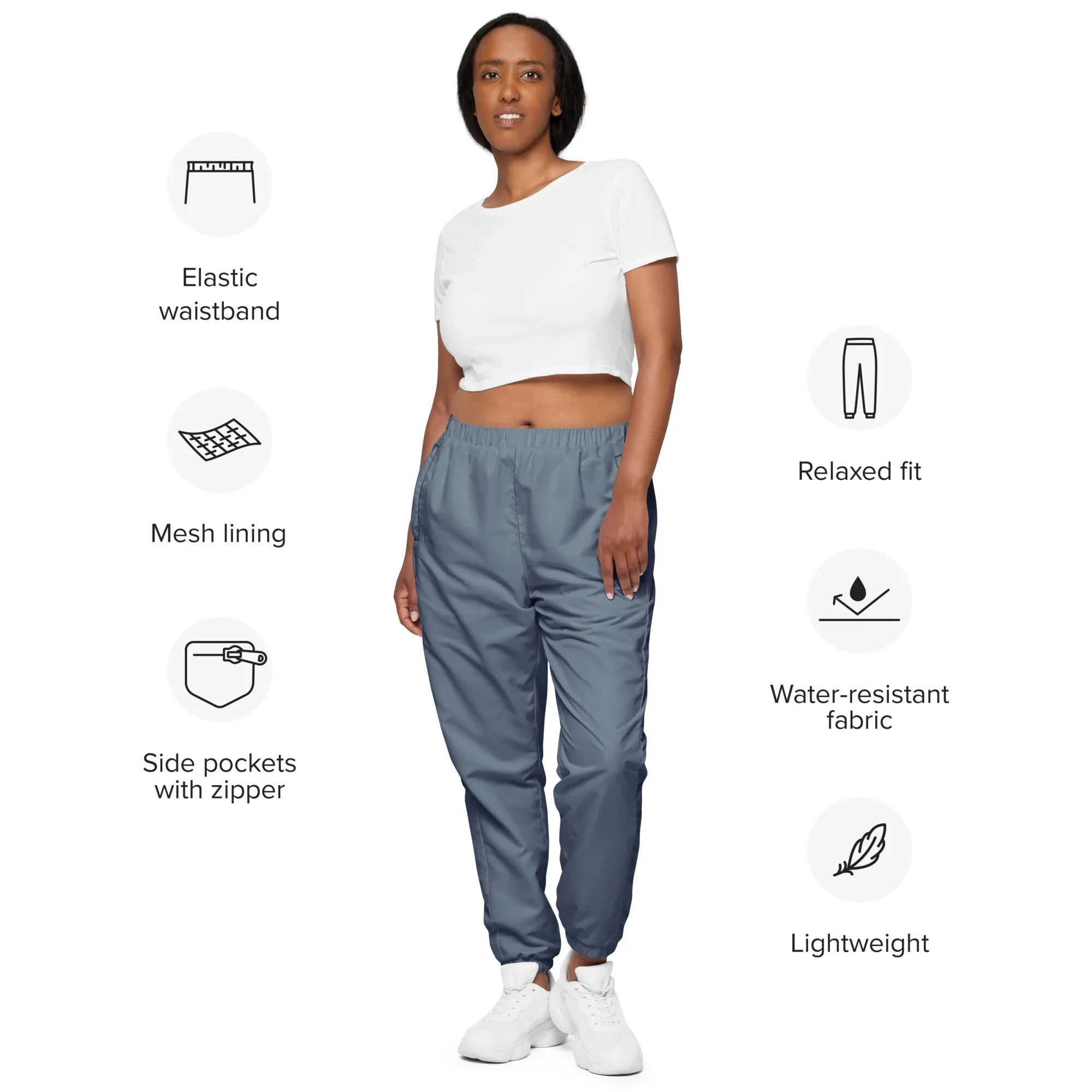 Unisex Track Pants Slate-Gray - AwRans Clothing