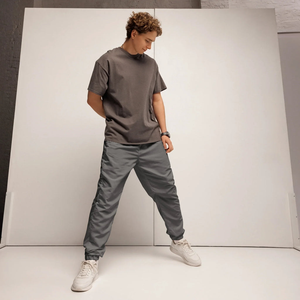 Unisex Track Pants Gray Track Pants AwRans Clothing all-over-print-unisex-track-pants-black-front-6790cb7844906