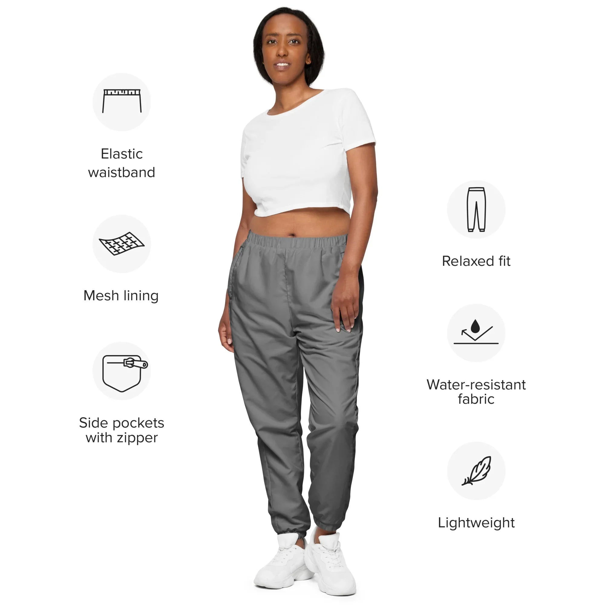 Unisex Track Pants Gray Track Pants AwRans Clothing all-over-print-unisex-track-pants-black-front-6790cb7844bd7
