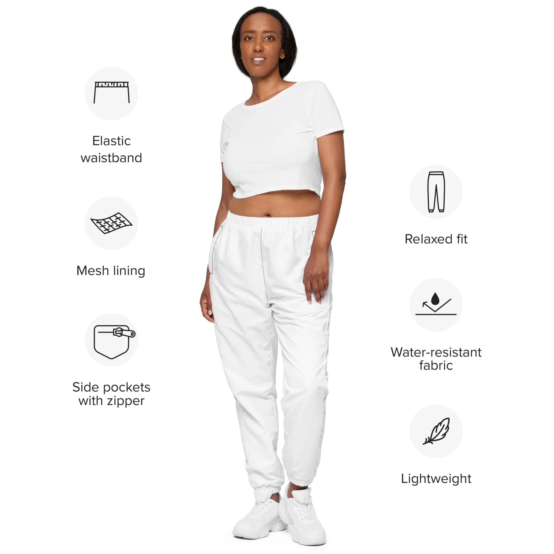 Unisex Track Pants White - AwRans Clothing