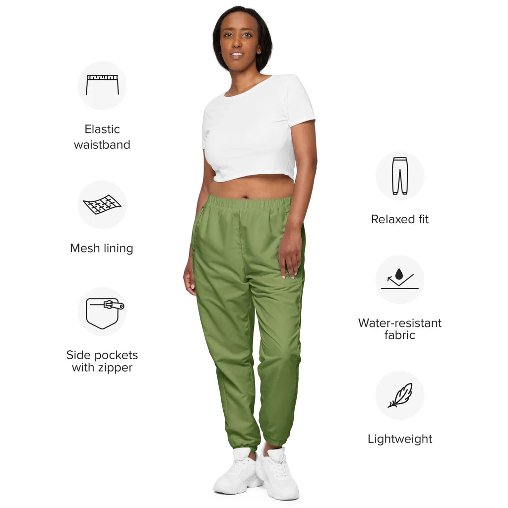 Unisex Track Pants Sage-Green Track Pants AwRans Clothing all-over-print-unisex-track-pants-black-front-6790e95ce255f
