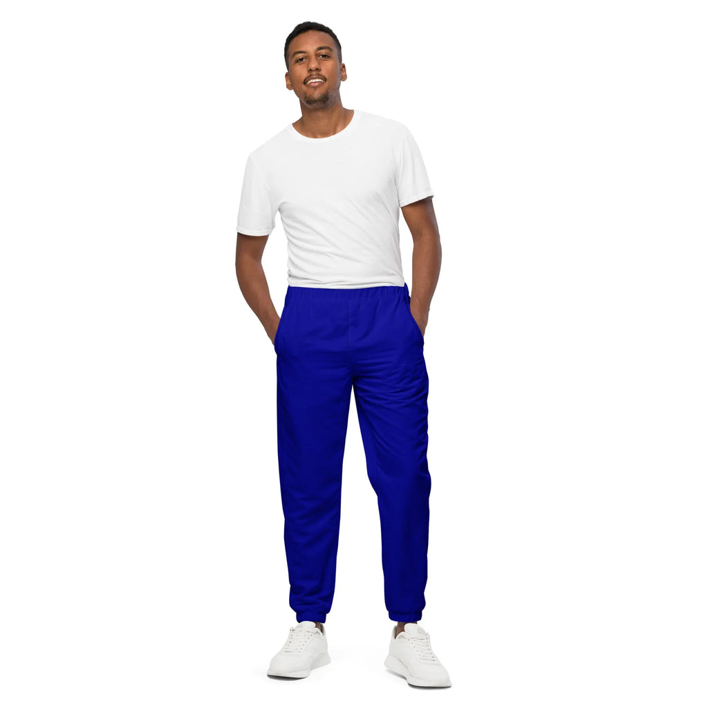Unisex Track Pants Dark-Blue Track Pants AwRans Clothing all-over-print-unisex-track-pants-black-front-6790eabeb32e1