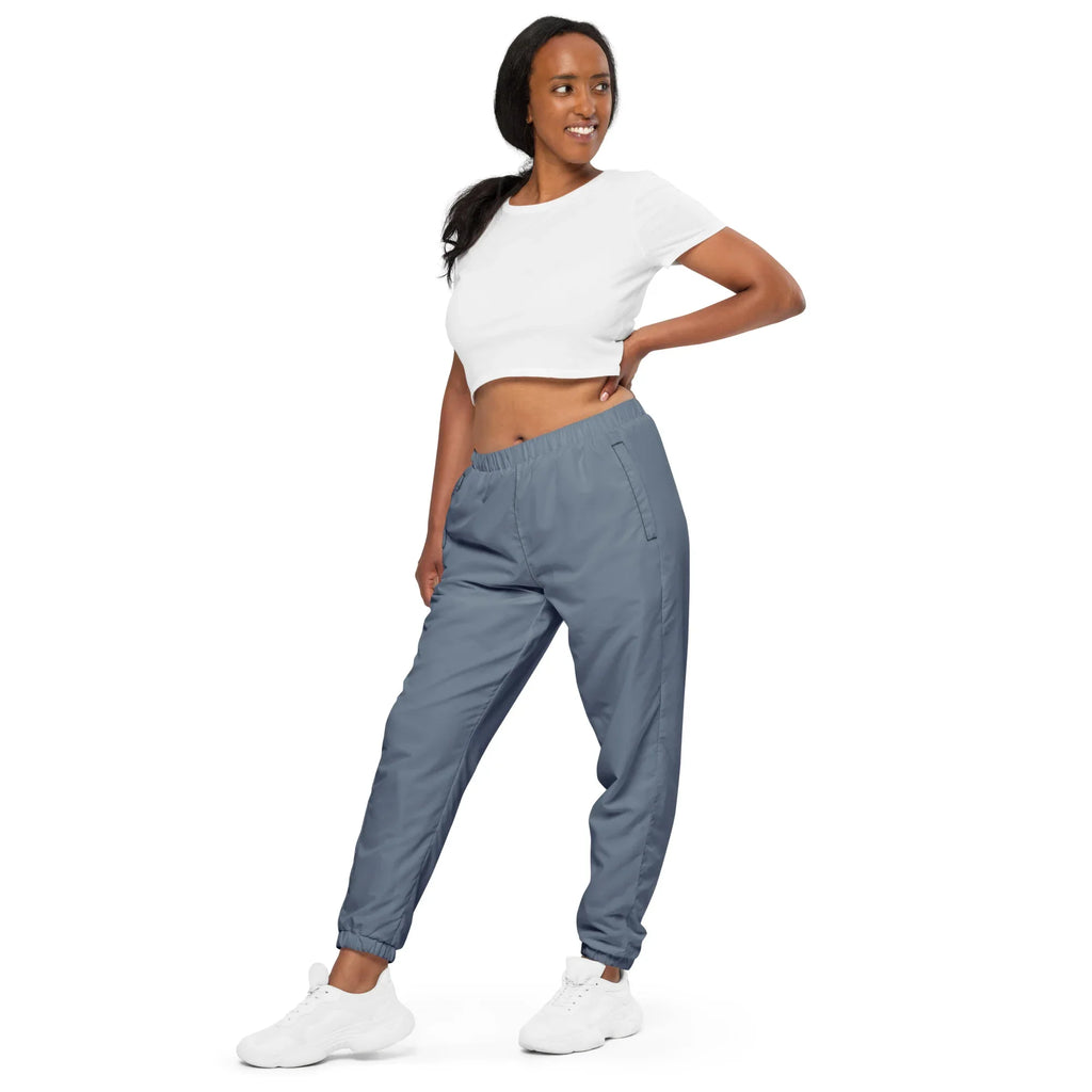 Unisex Track Pants Slate-Gray Track Pants AwRans Clothing all-over-print-unisex-track-pants-black-left-front-6790cb49a414c