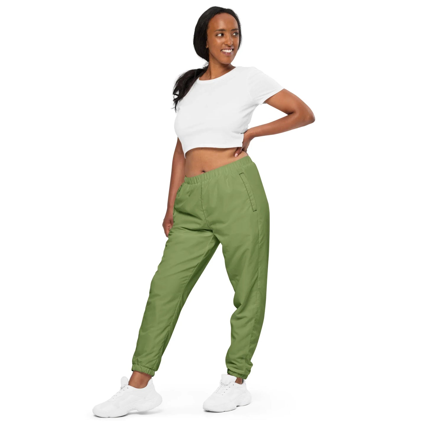 Unisex Track Pants Sage-Green - AwRans Clothing
