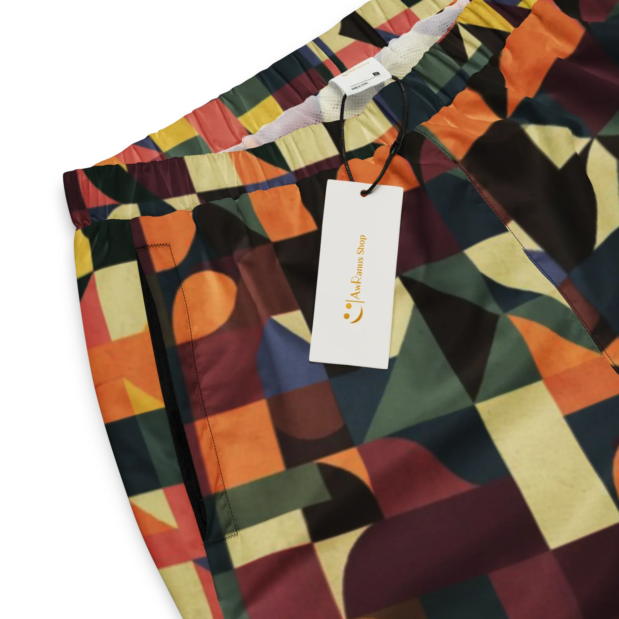 Unisex | Track Pants Track Pants AwRans Clothing all-over-print-unisex-track-pants-black-product-details-675235e0781cf