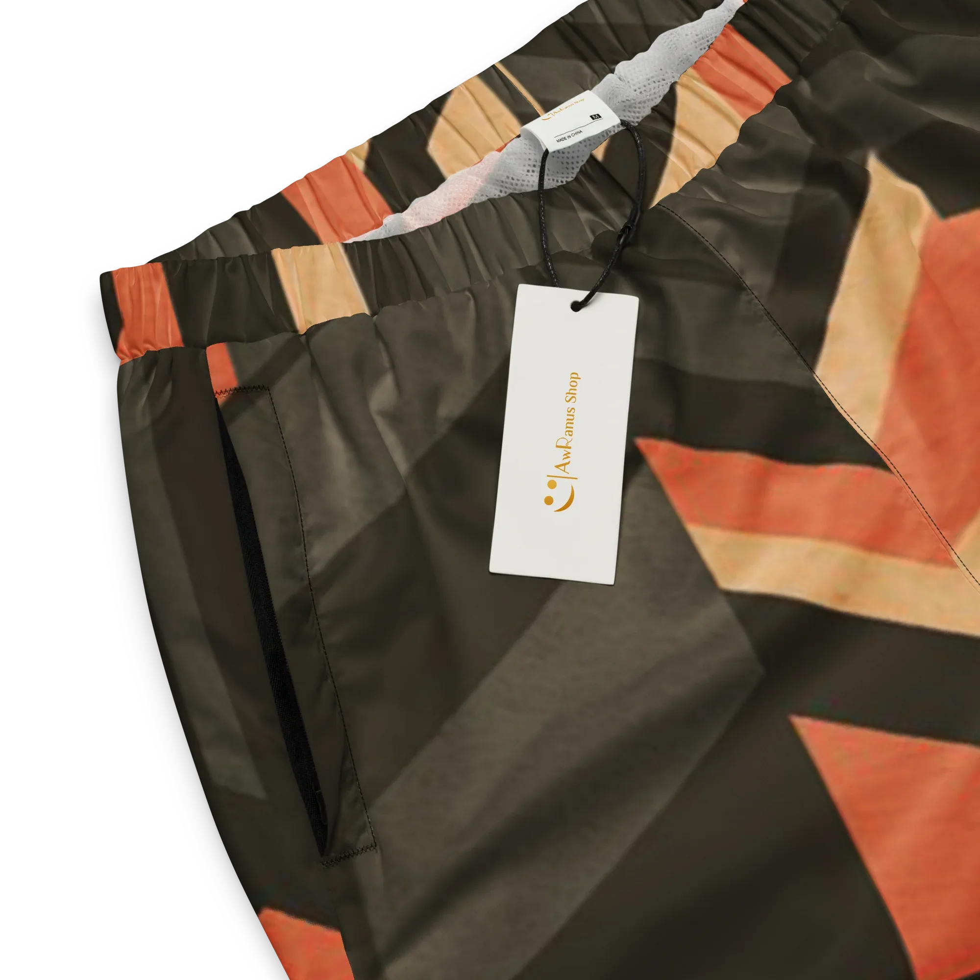 Unisex | Track Pants Track Pants AwRans Clothing all-over-print-unisex-track-pants-black-product-details-67523b26935d0