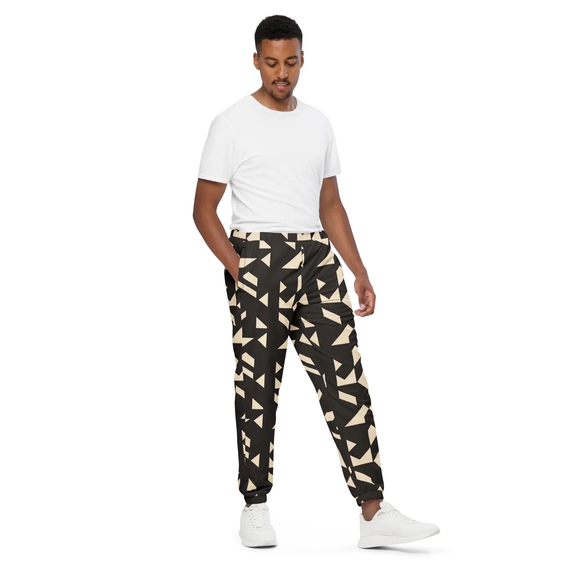 Unisex | Track Pants Track Pants AwRans Clothing all-over-print-unisex-track-pants-black-right-front-67523490312b5