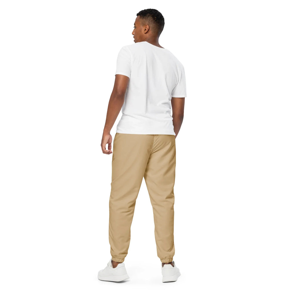 Unisex Track Pants Tan Track Pants AwRans Clothing all-over-print-unisex-track-pants-white-back-6790cb26aab0f