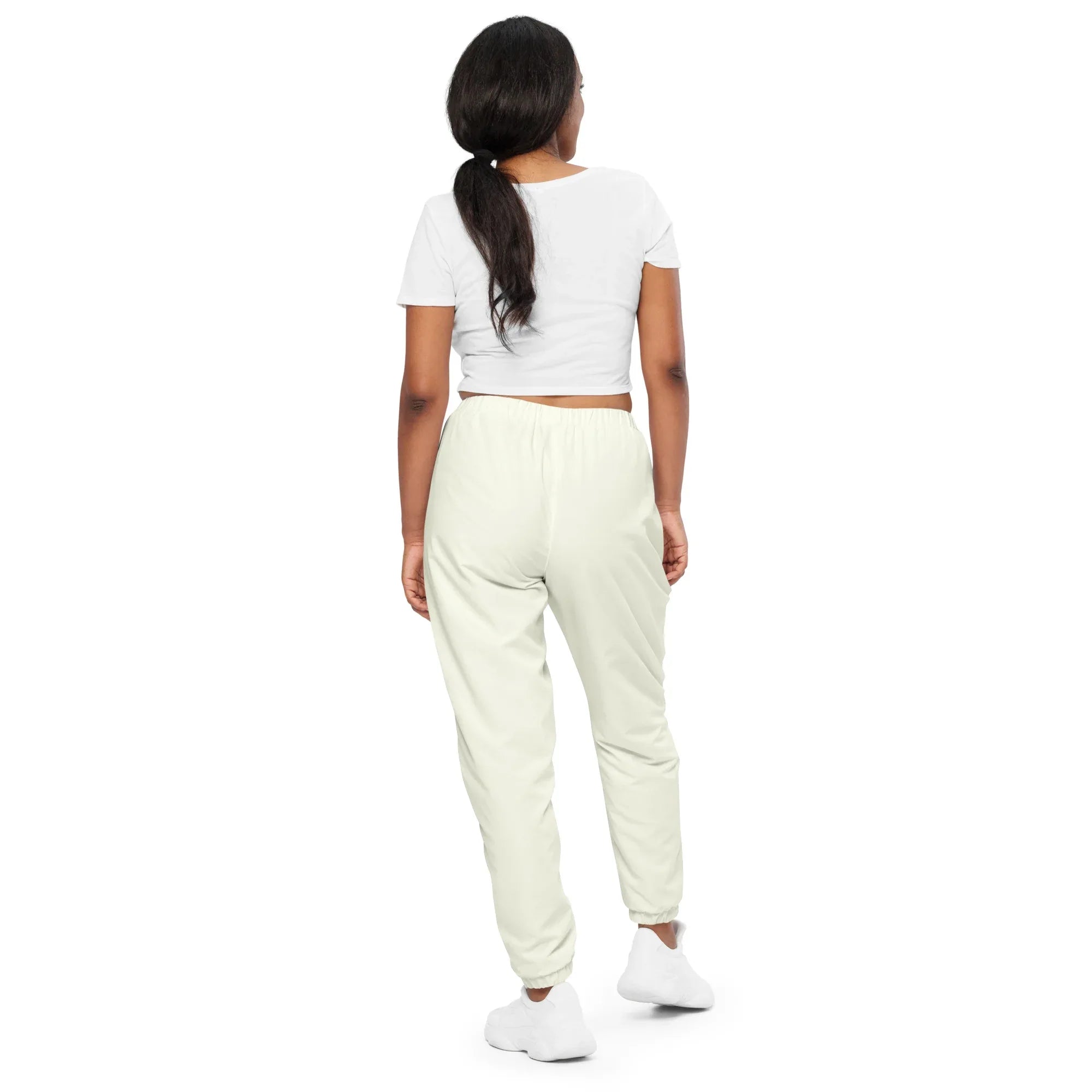 Unisex Track Pants Ivory Track Pants AwRans Clothing all-over-print-unisex-track-pants-white-back-6790da70ecbec