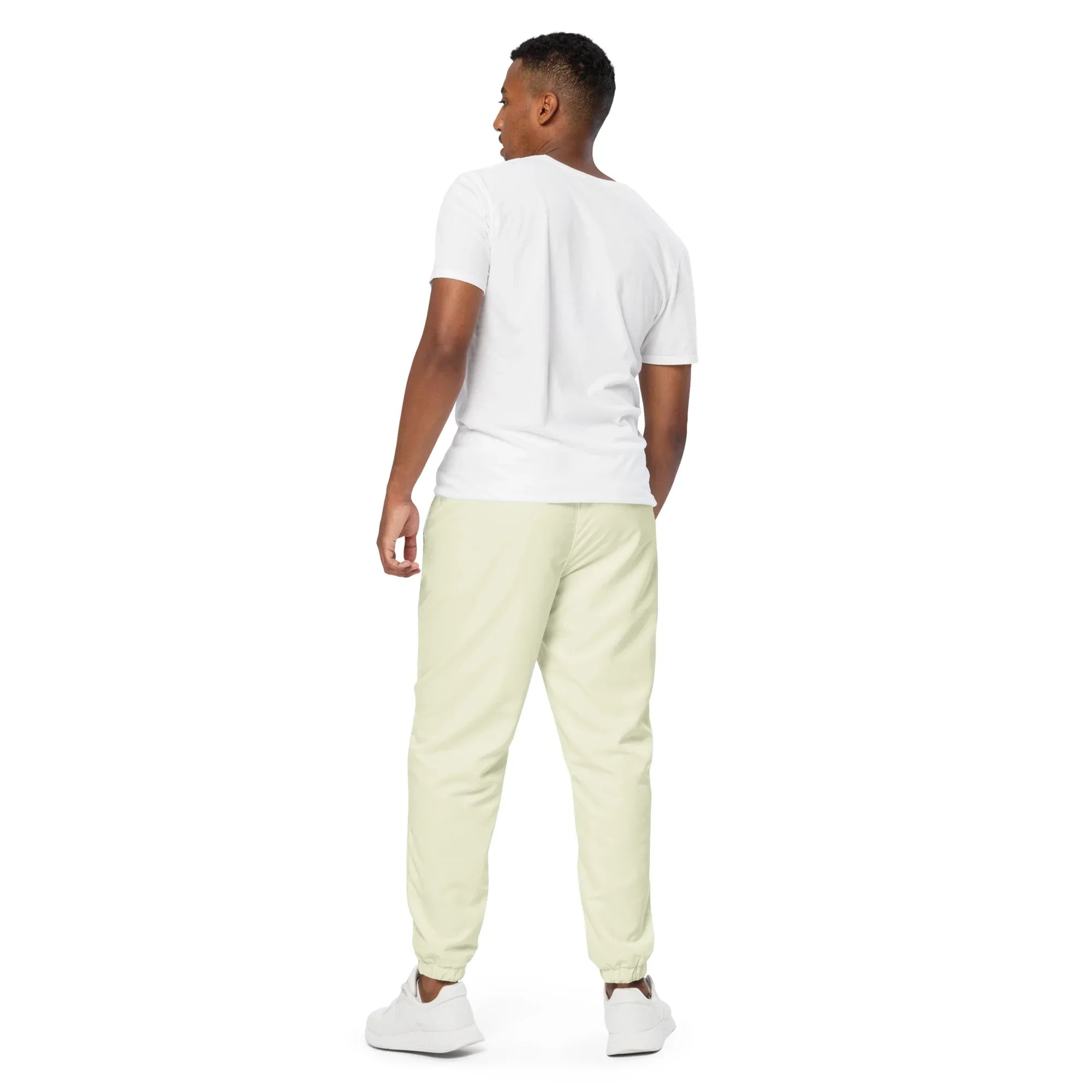 Unisex Track Pants Beige Track Pants AwRans Clothing all-over-print-unisex-track-pants-white-back-6790e91f61a45
