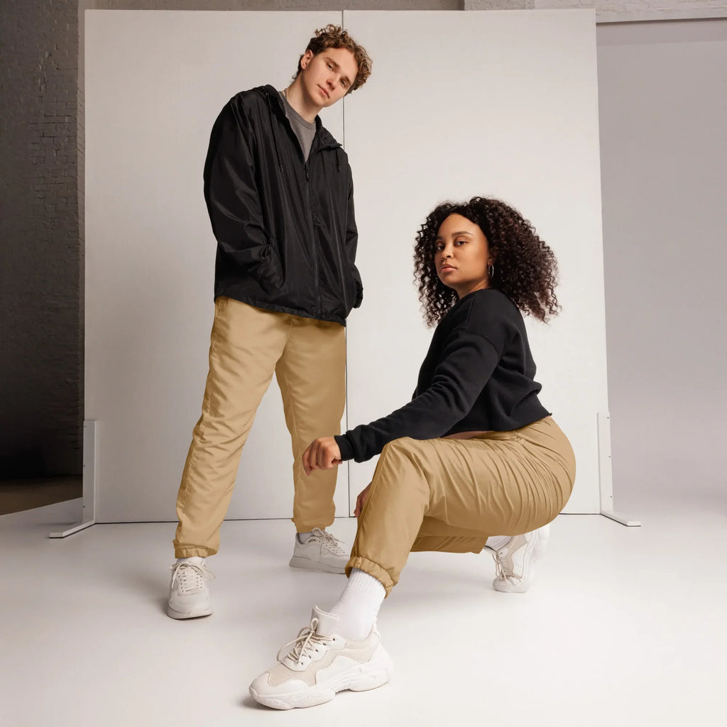 Unisex Track Pants Tan 3XL Track Pants AwRans Clothing all-over-print-unisex-track-pants-white-front-6790cb26aa1e6