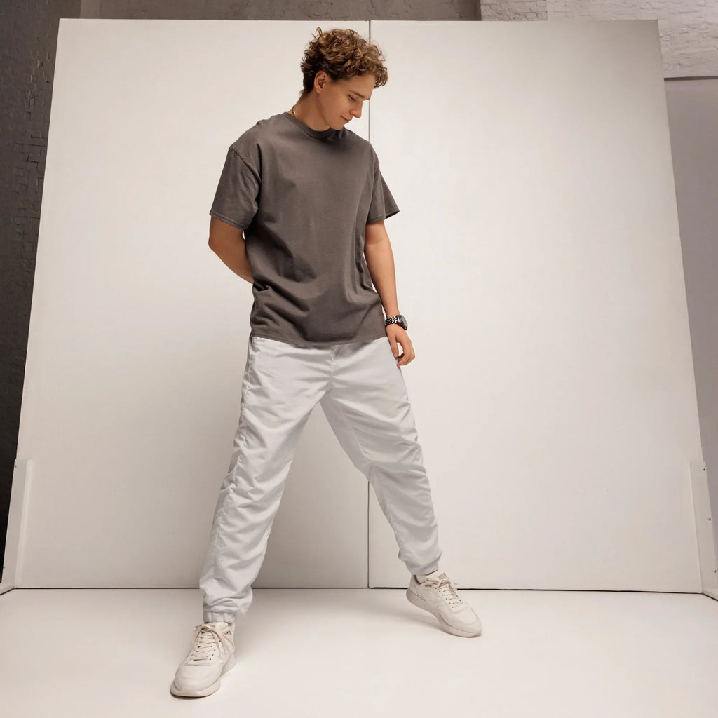 Unisex Track Pants Platinum Track Pants AwRans Clothing all-over-print-unisex-track-pants-white-front-6790cbc608570