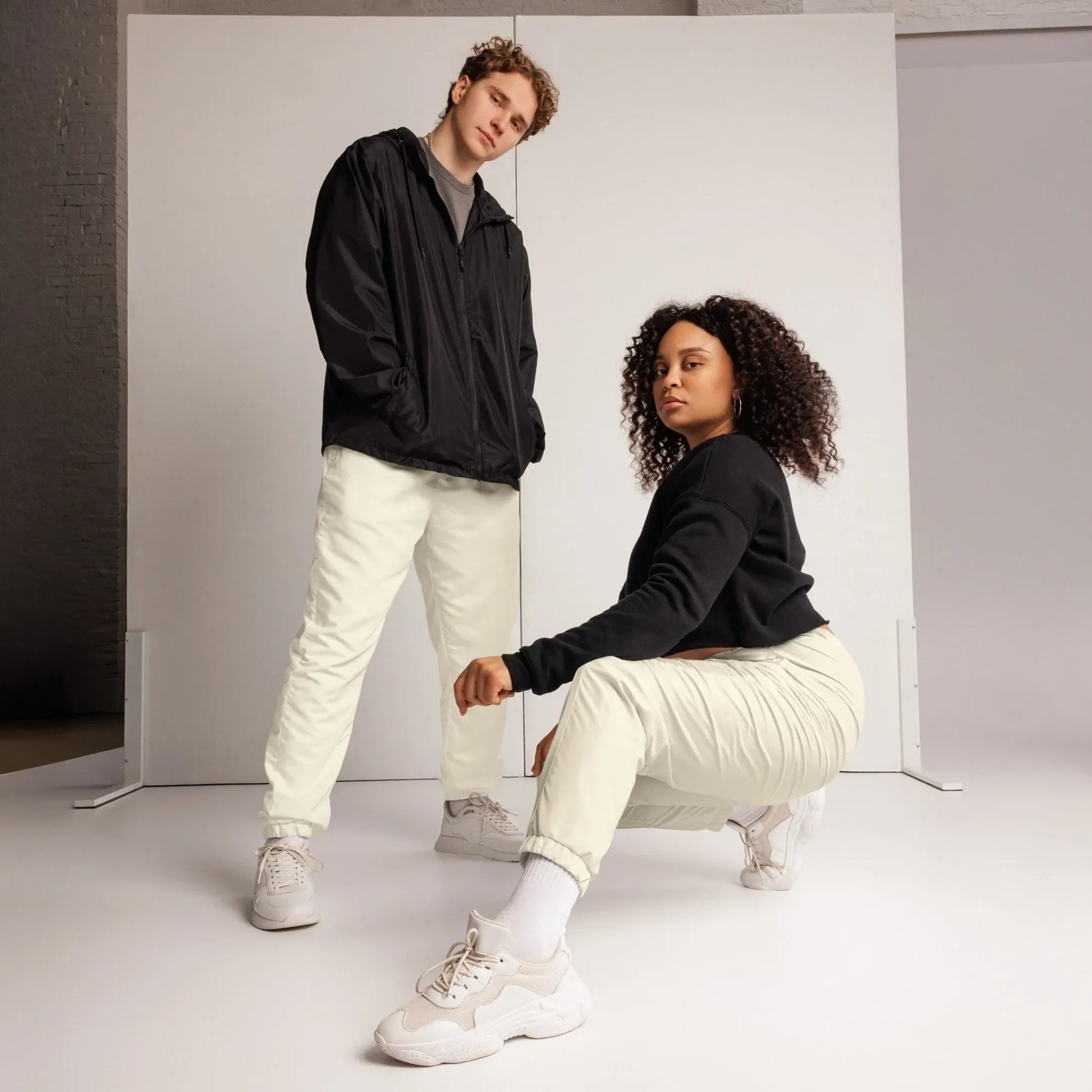 Unisex Track Pants Ivory - AwRans Clothing