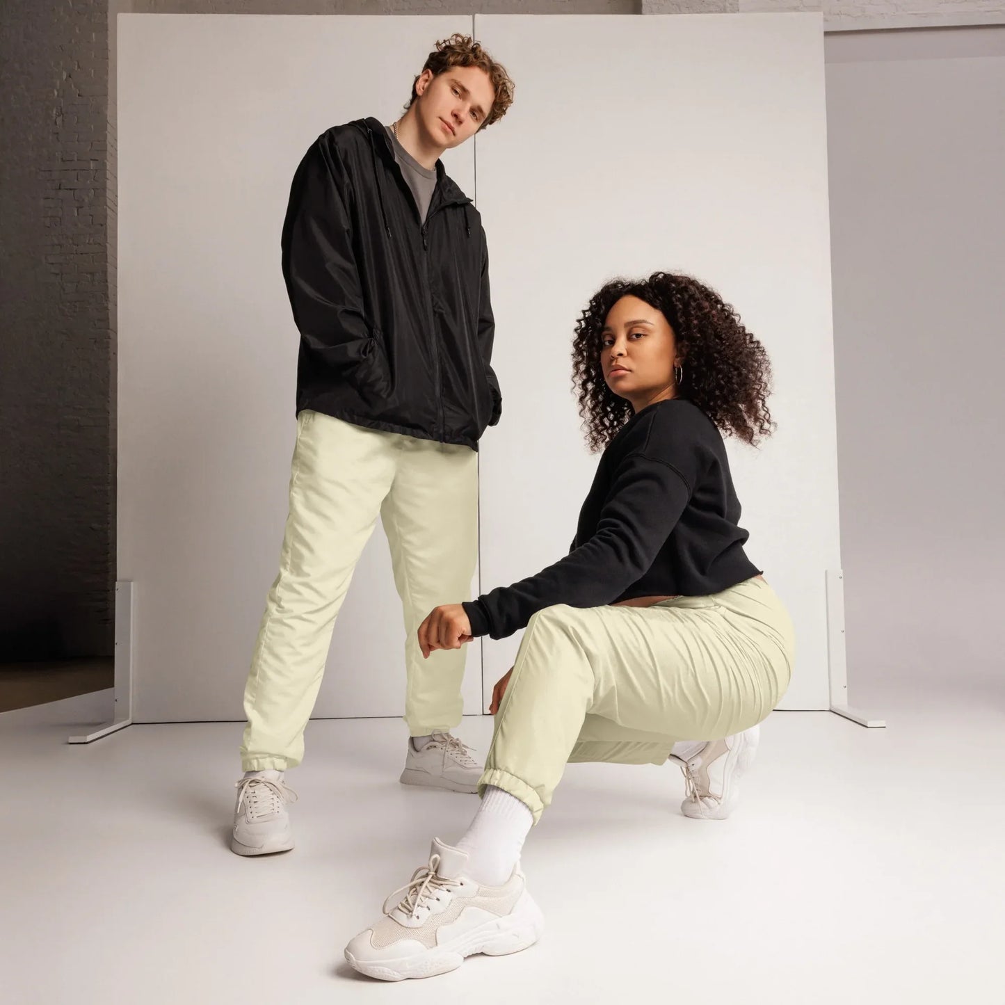 Unisex Track Pants Beige - AwRans Clothing
