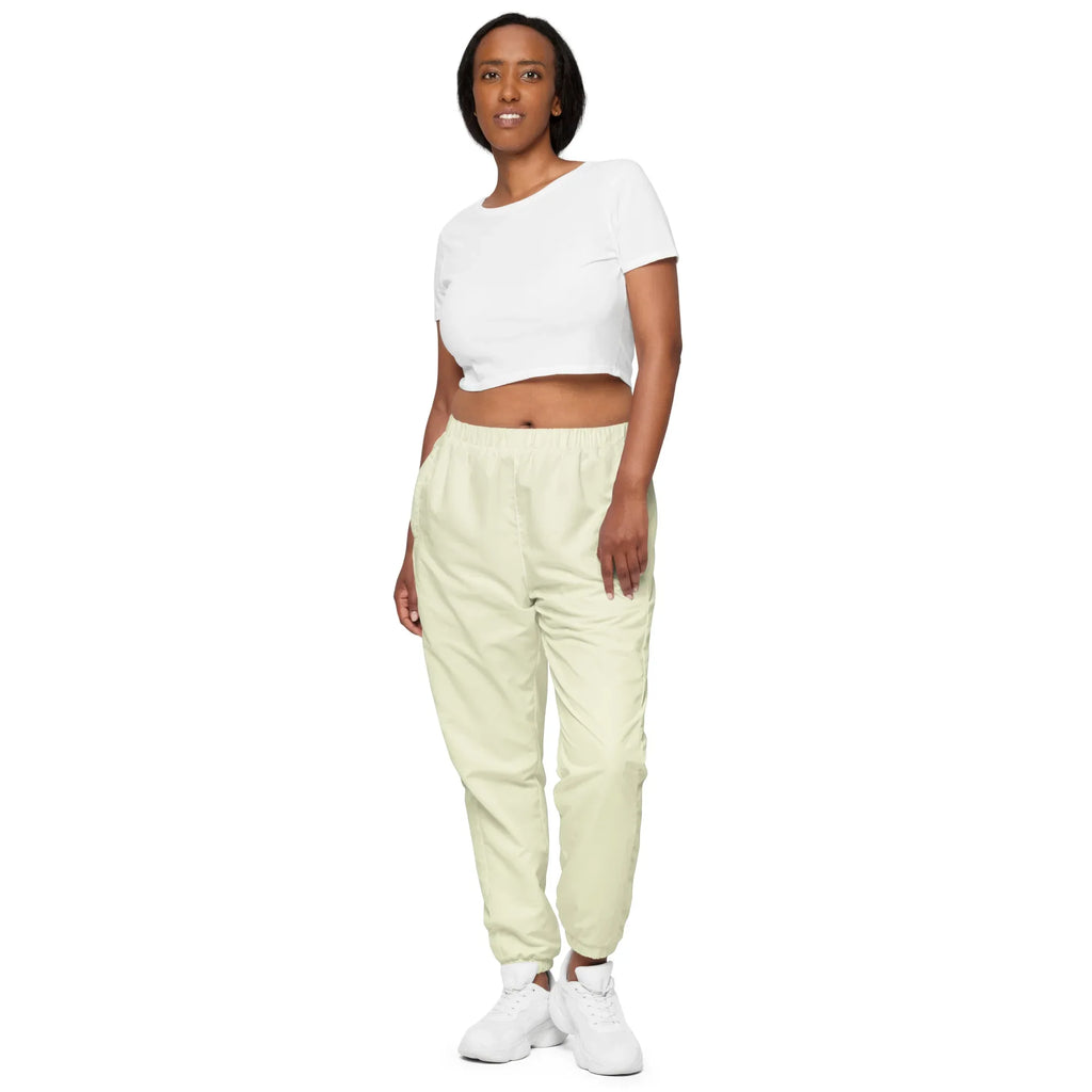Unisex Track Pants Beige Track Pants AwRans Clothing all-over-print-unisex-track-pants-white-front-6790e91f6154e