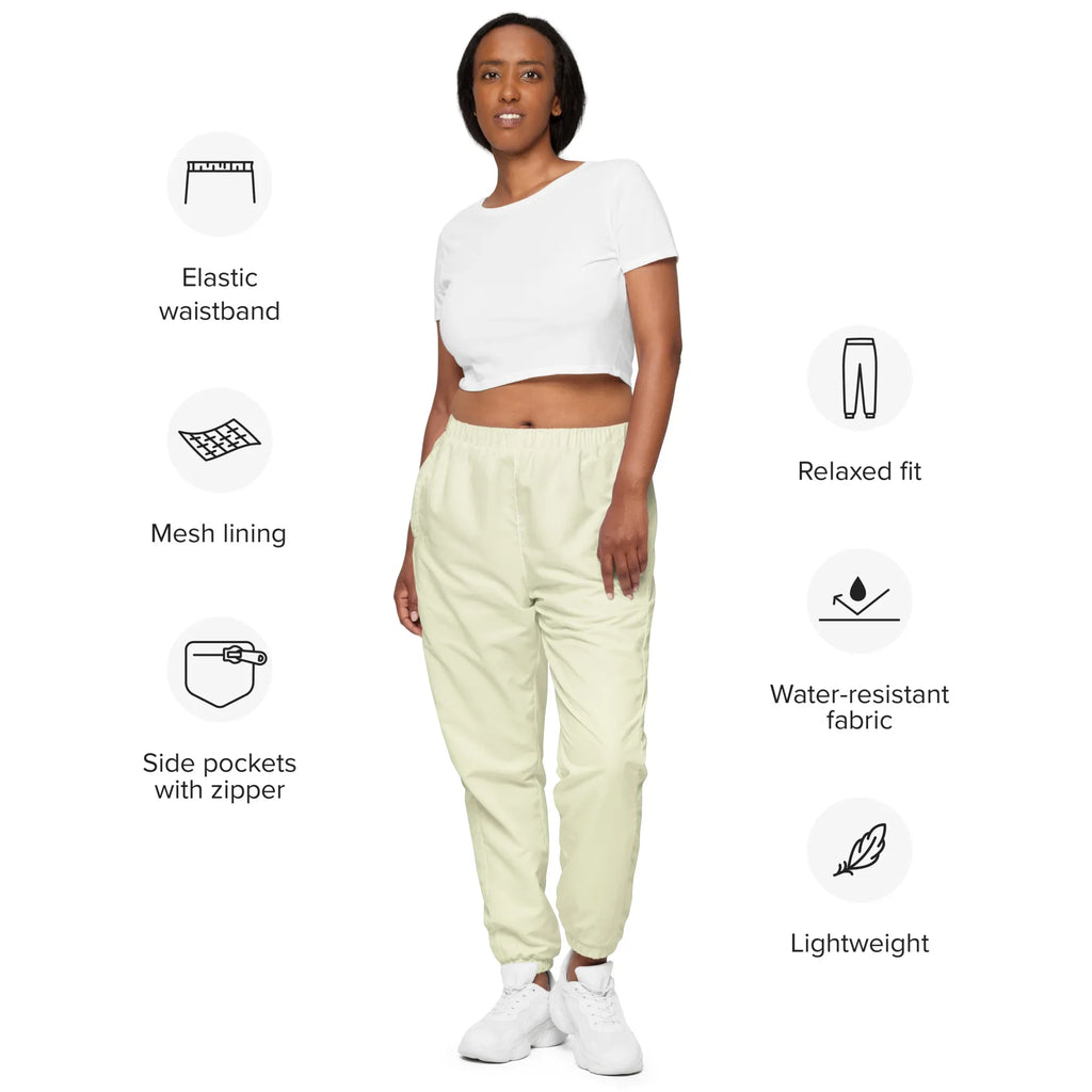 Unisex Track Pants Beige Track Pants AwRans Clothing all-over-print-unisex-track-pants-white-front-6790e91f61755