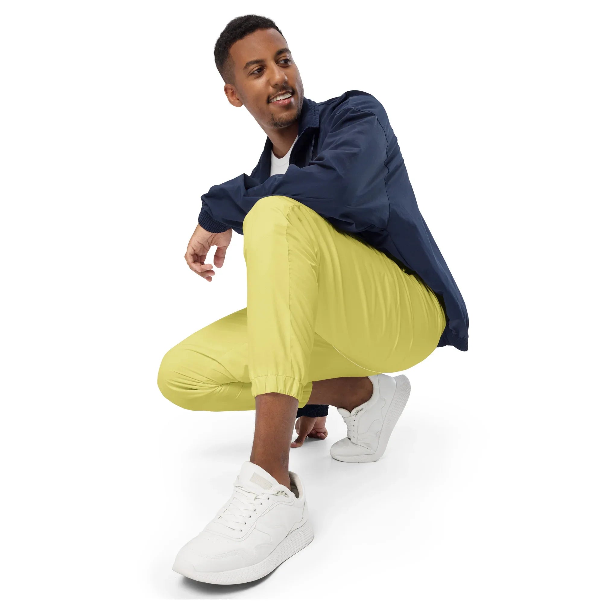 Unisex Track Pants Khaki Track Pants AwRans Clothing all-over-print-unisex-track-pants-white-front-6790eaecc6344