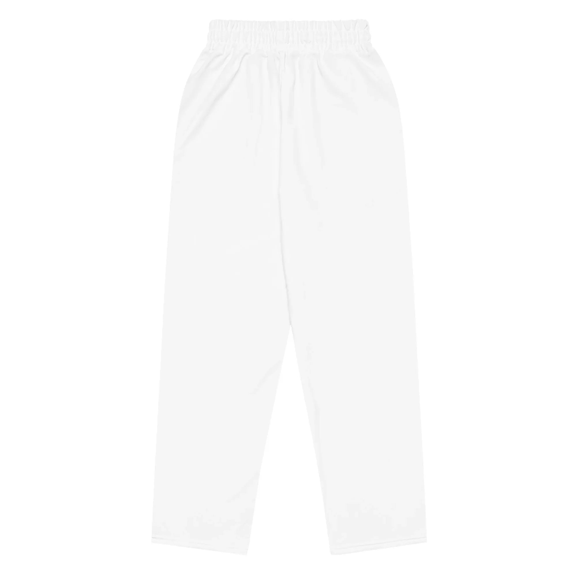 Unisex Wide-leg joggers WHITE joggers AwRans Clothing all-over-print-unisex-wide-leg-joggers-white-back-678dbd7520906