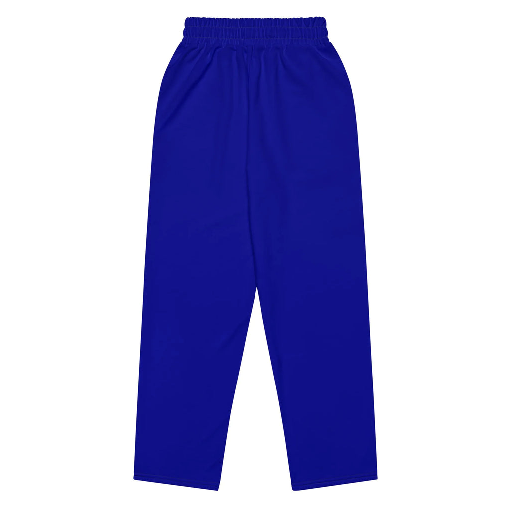 Unisex Wide-leg joggers Dark-blue joggers AwRans Clothing all-over-print-unisex-wide-leg-joggers-white-back-678dbdcfd3632