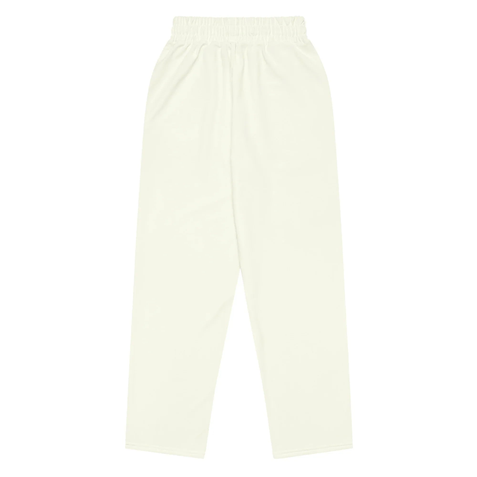 AwRans | Unisex Wide-leg joggers Ivory joggers AwRans Clothing all-over-print-unisex-wide-leg-joggers-white-back-678dbf2c3e901