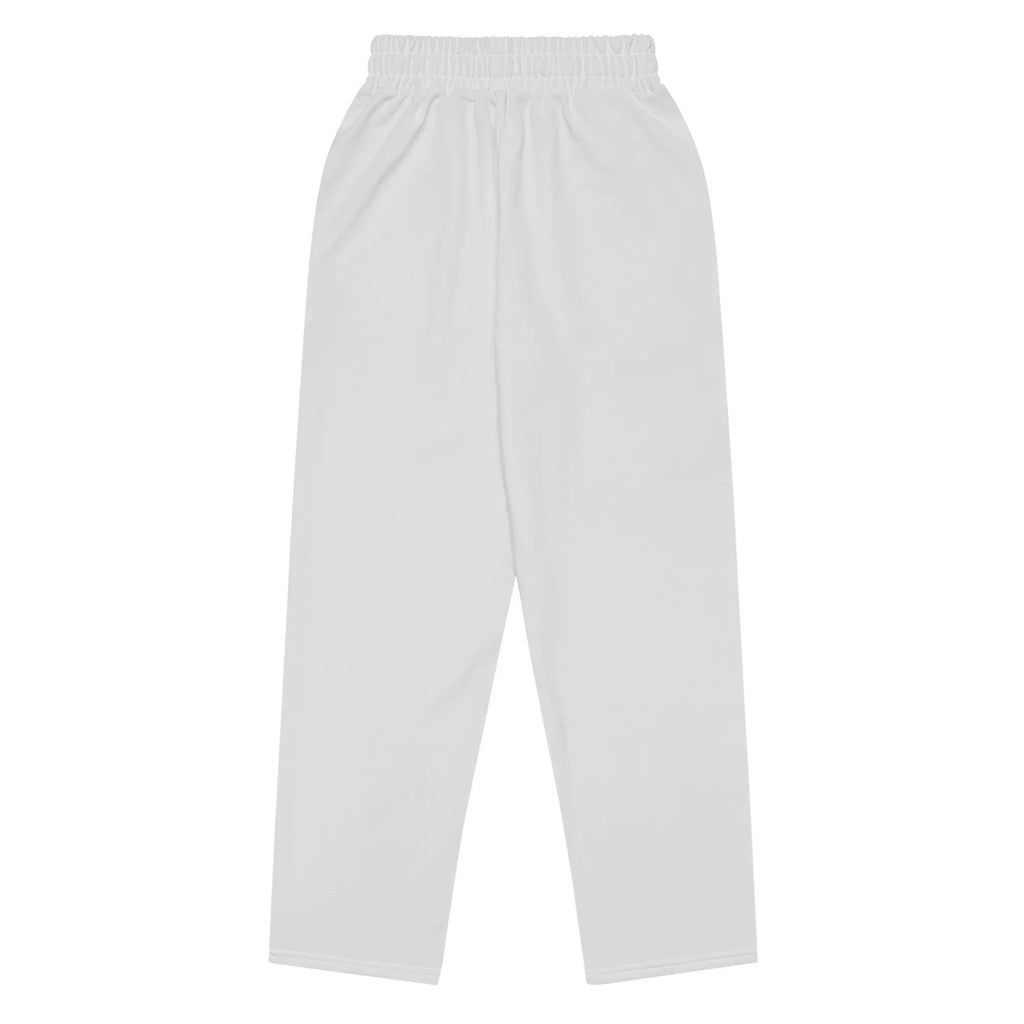 Unisex Wide-leg joggers Platinum joggers AwRans Clothing all-over-print-unisex-wide-leg-joggers-white-back-678dbf70ae59e