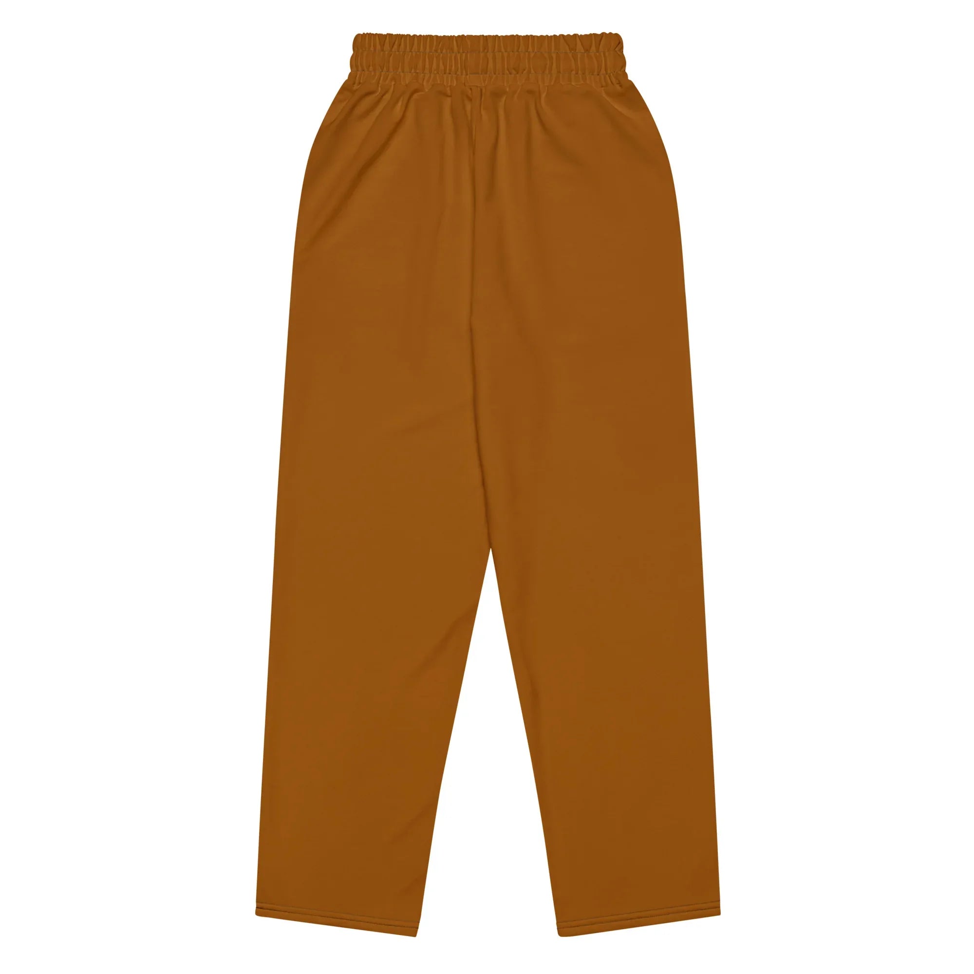 Unisex Wide-leg joggers Brown-Orange joggers AwRans Clothing all-over-print-unisex-wide-leg-joggers-white-back-678f50147851a