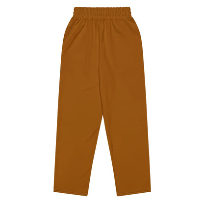 Unisex Wide-leg joggers Brown-Orange - AwRans Clothing